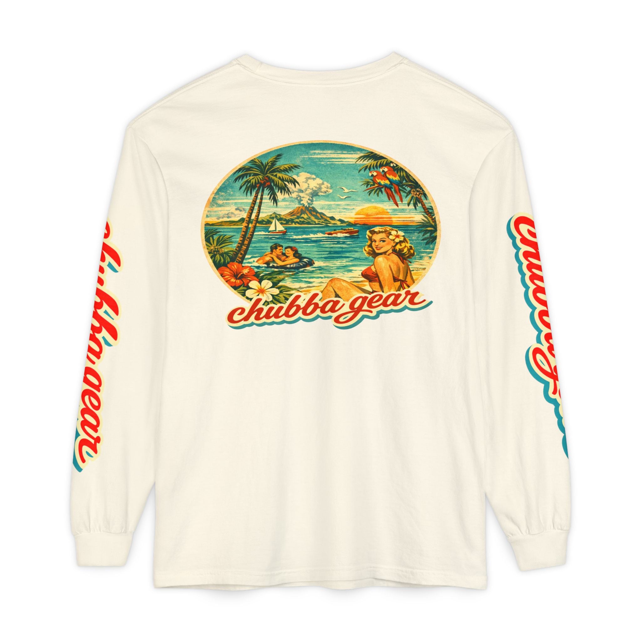 CHUBBA GEAR® Vintage Hawaiian Surf Long Sleeve T-Shirt