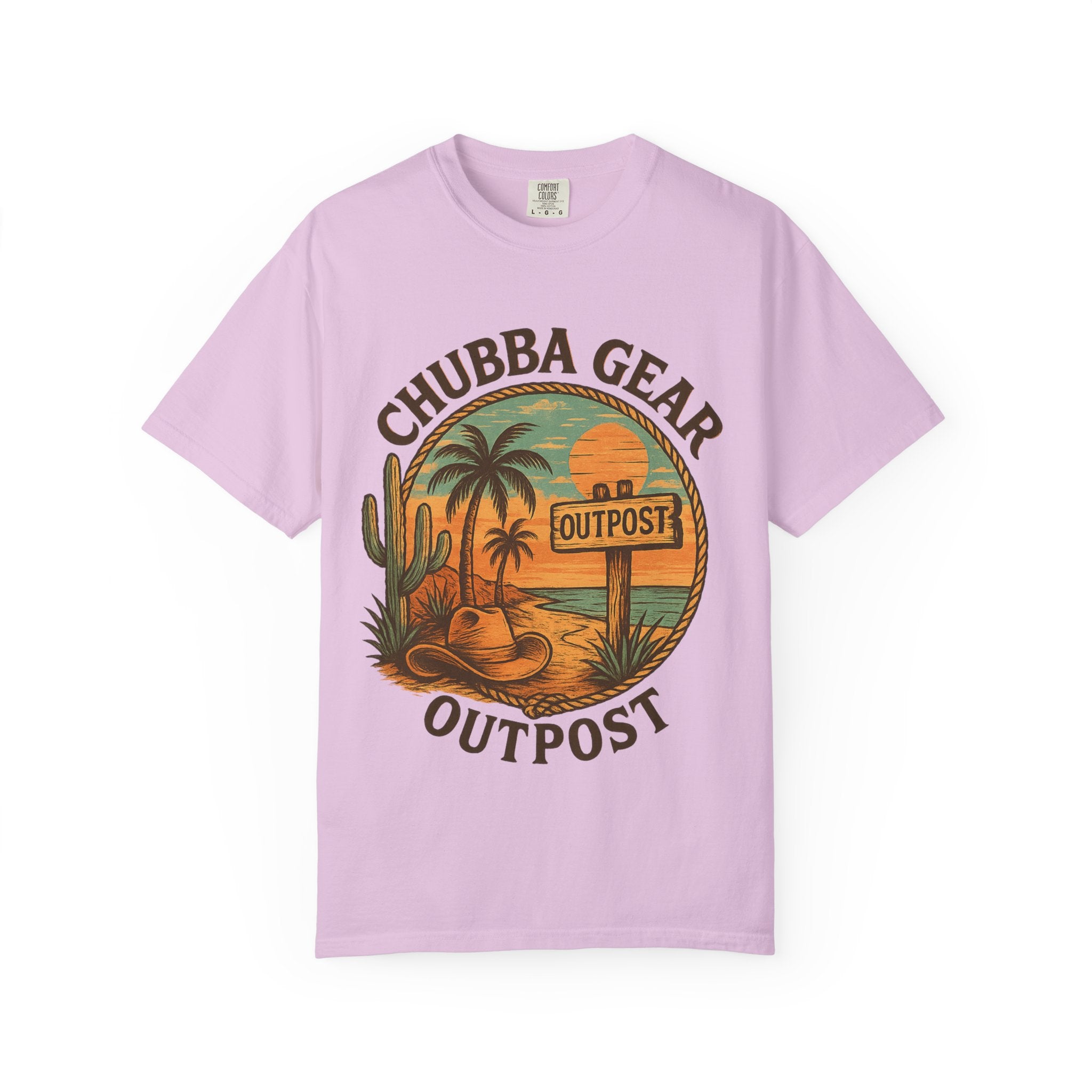 CHUBBA GEAR Outpost Sunset Desert Palm Graphic Tee