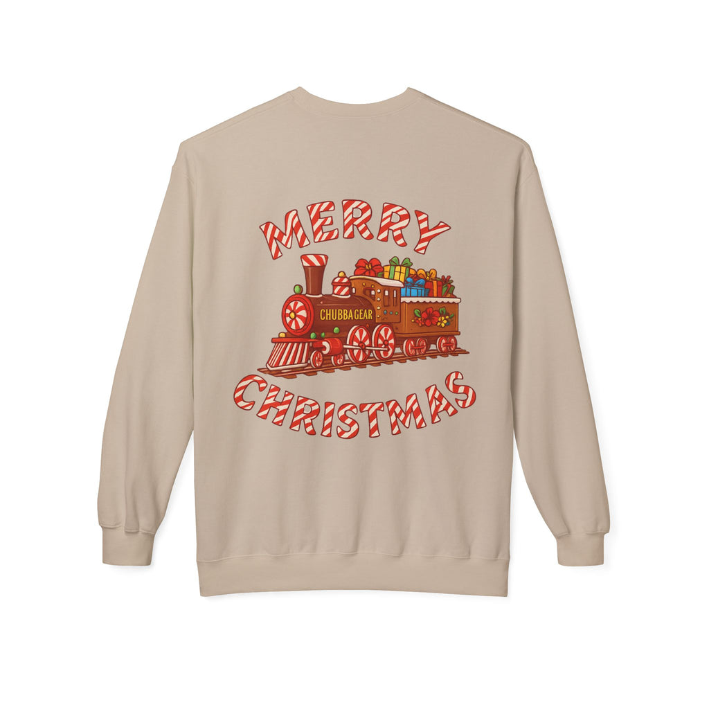 CHUBBA GEAR Christmas Train Sweatshirt - Merry Christmas Holiday Crewneck