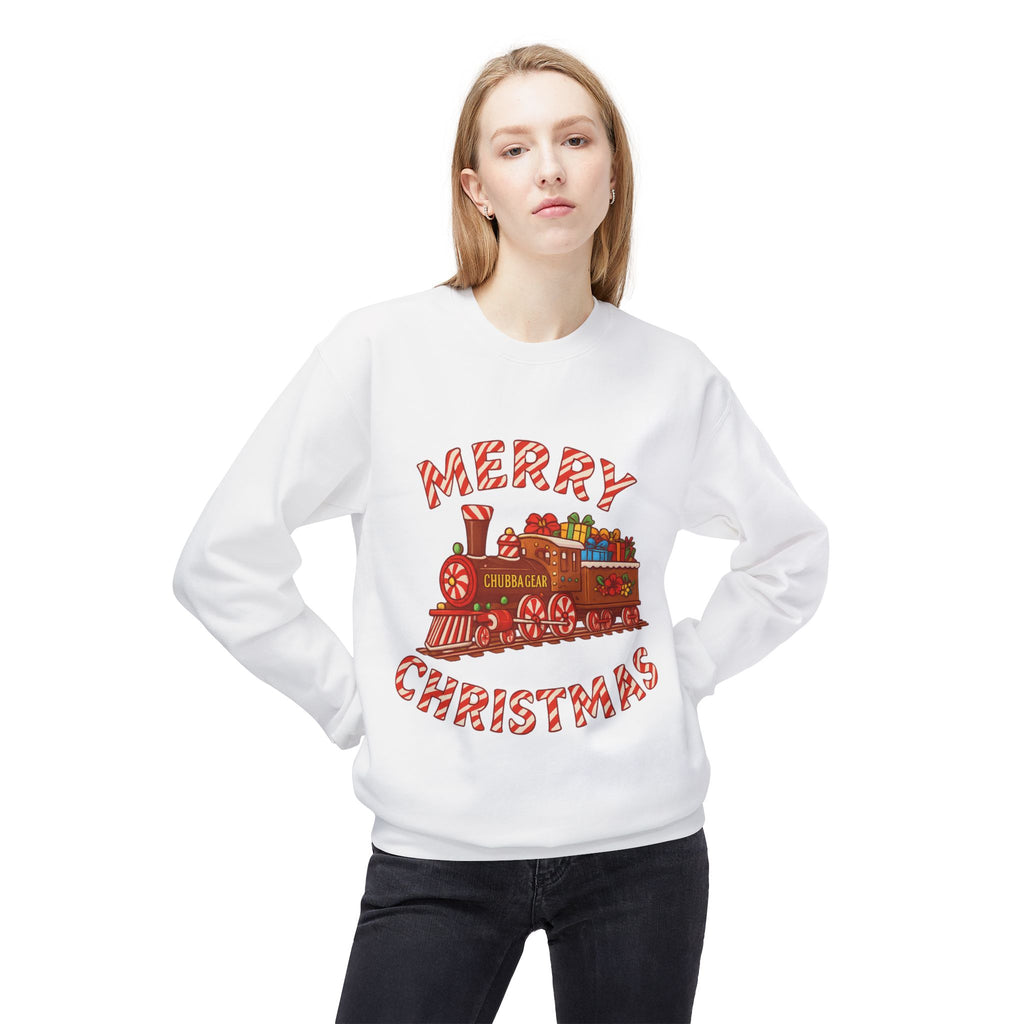 CHUBBA GEAR Christmas Train Sweatshirt - Merry Christmas Holiday Crewneck