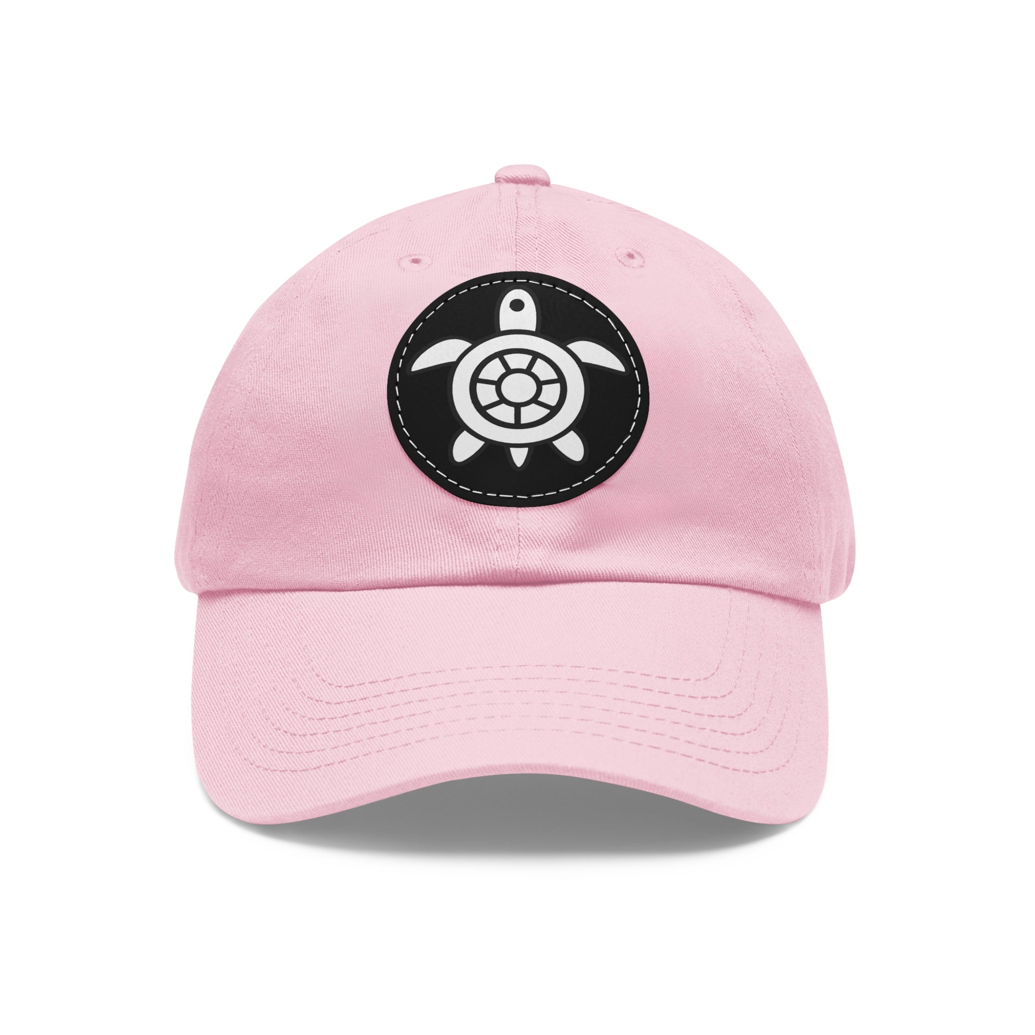 CHUBBA GEAR Turtle Patch Dad Hat – Leather Round Emblem Coastal Cap