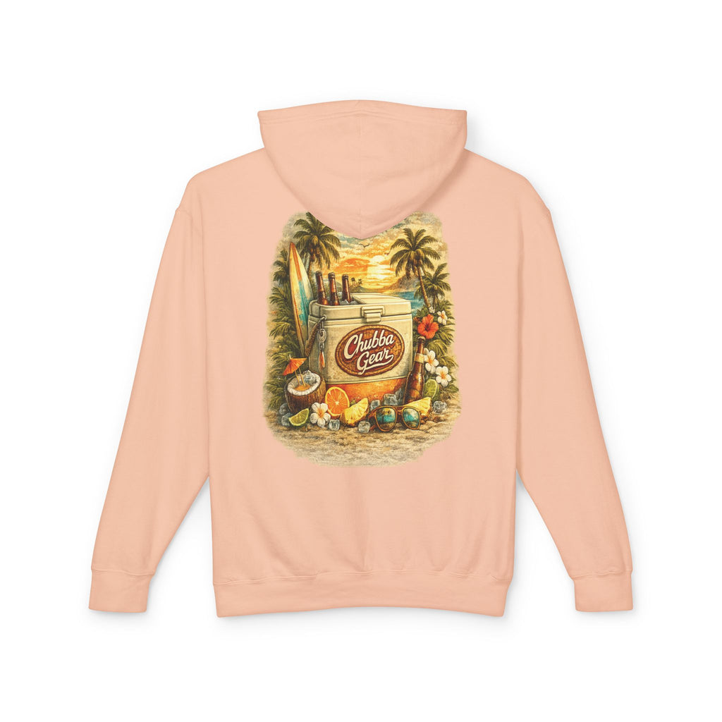 CHUBBA GEAR Vintage Beach Hoodie – Retro Surf Cooler Graphic Pullover Sweatshirt