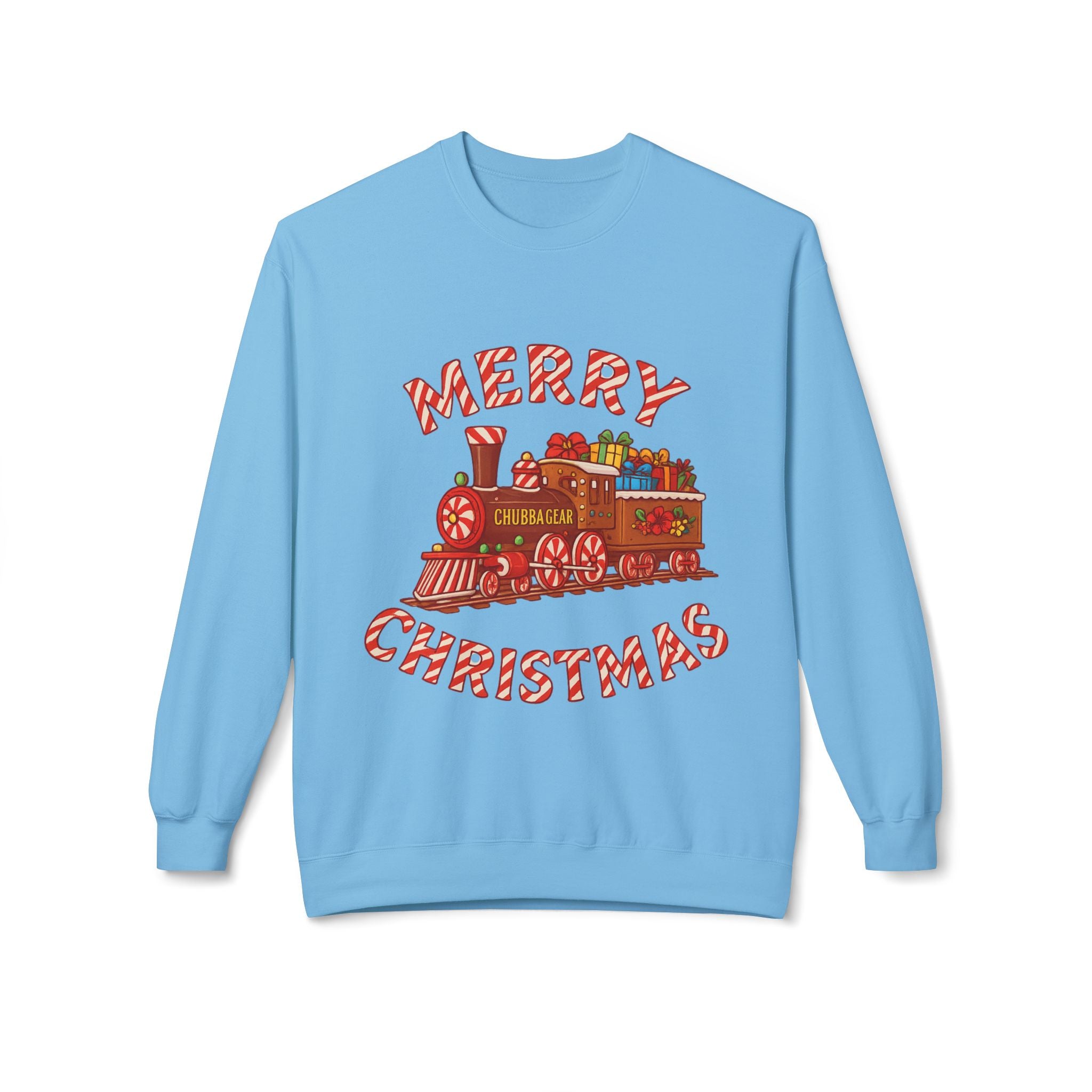 Christmas Train Sweatshirt — 'Merry Christmas' Holiday Crewneck