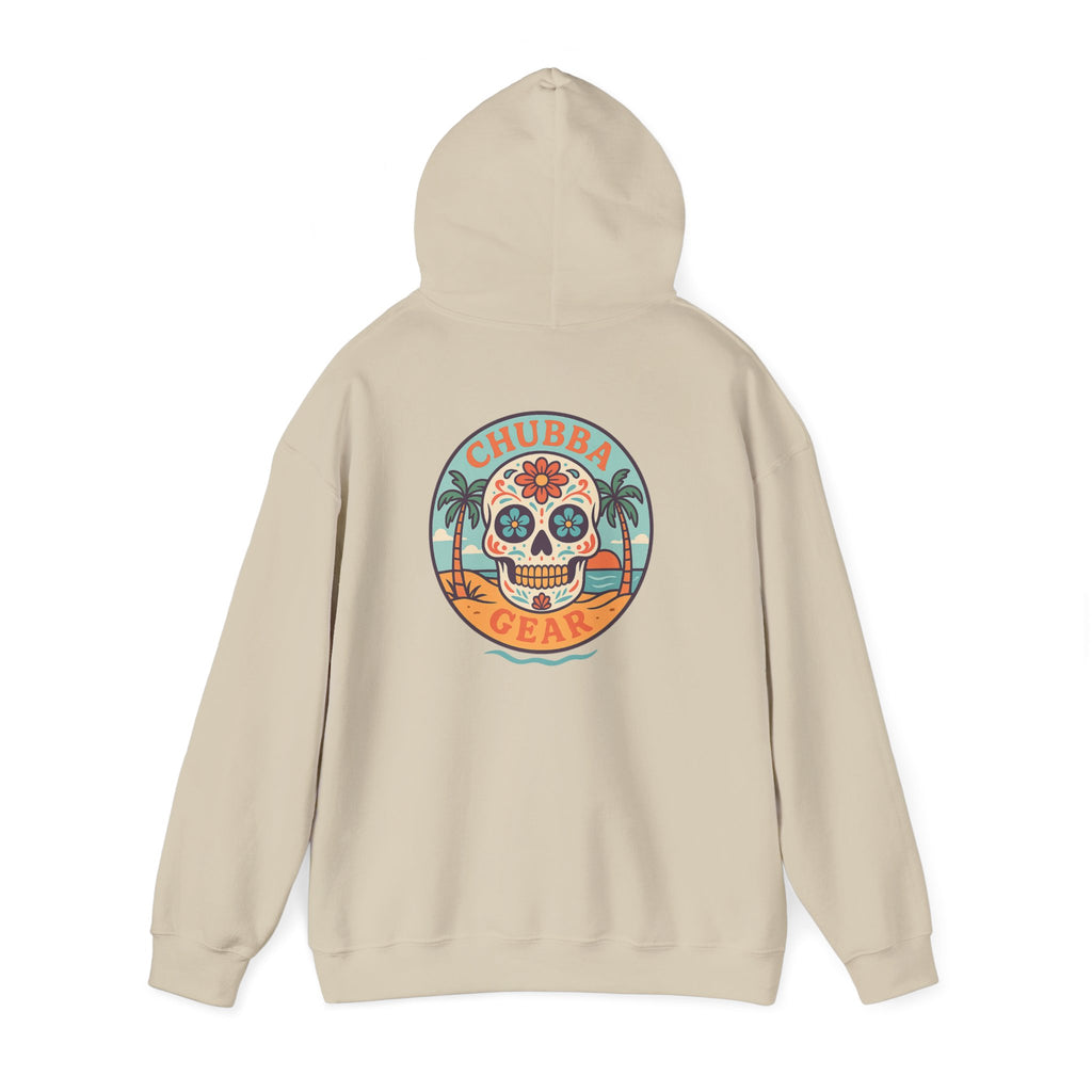 CHUBBA GEAR Sugar Skull Hoodie | Retro Beach Day of the Dead