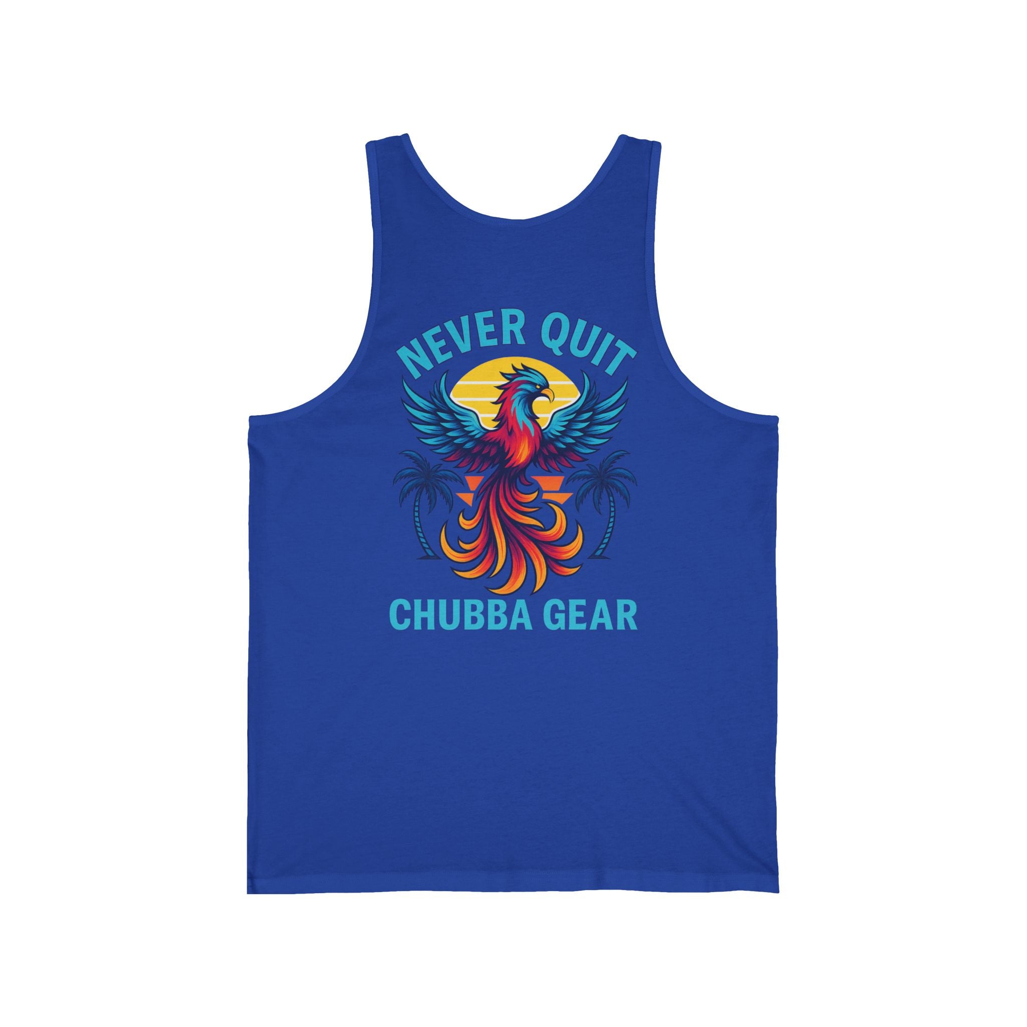 CHUBBA GEAR Never Quit Phoenix Tank Top – Motivational Summer Tank