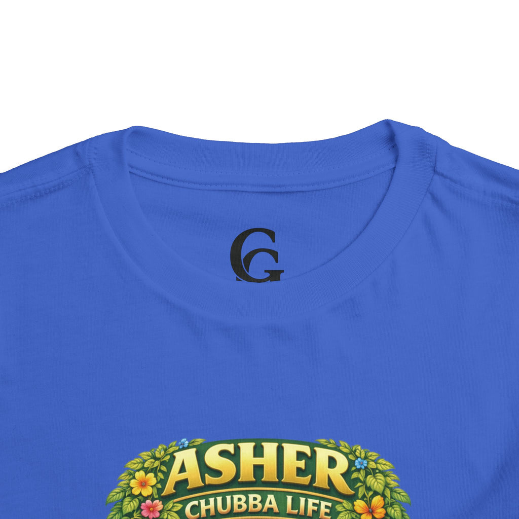 CHUBBA GEAR Asher Chubby Monkey Toddler Tee - Cute Jungle Baby Monkey Shirt