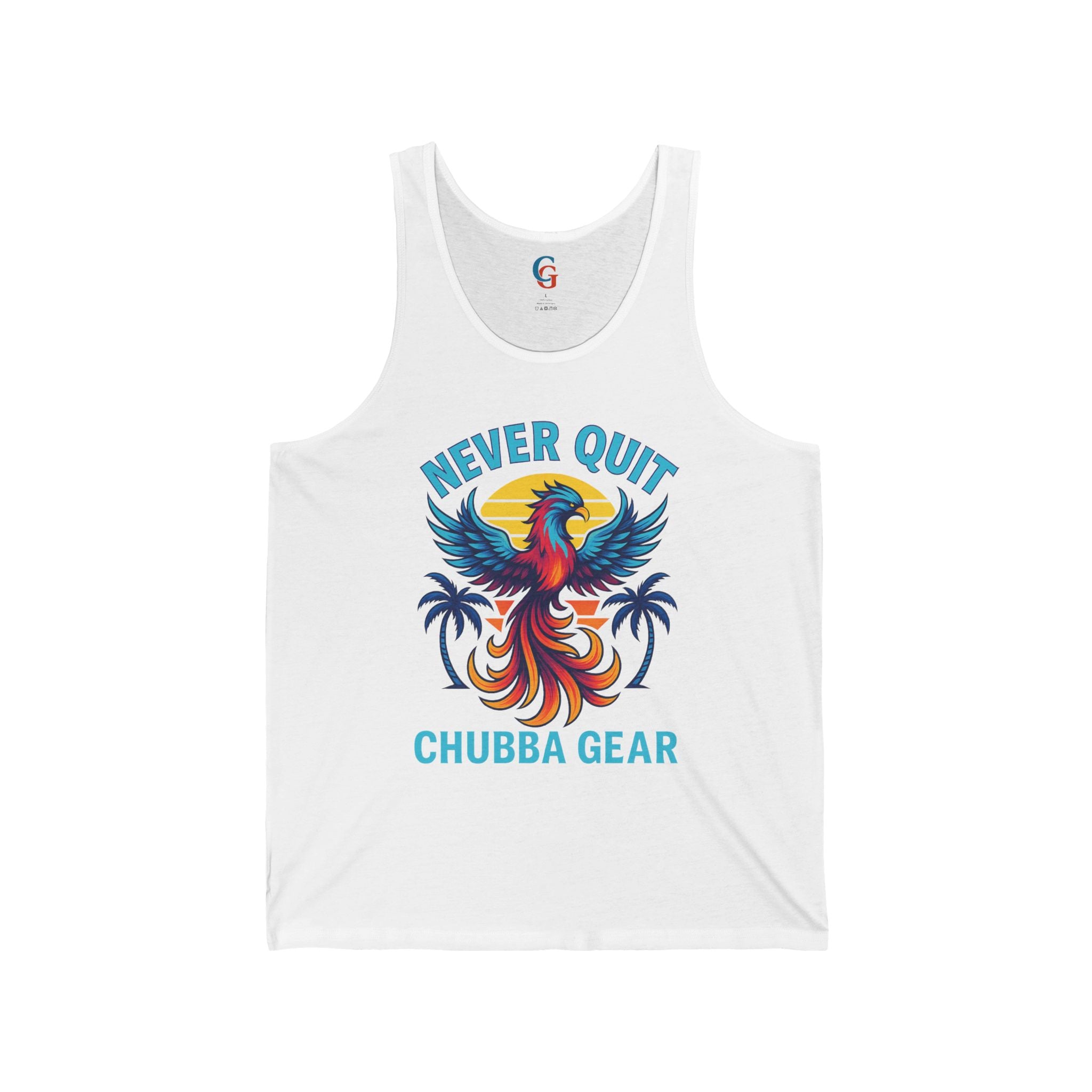 CHUBBA GEAR Never Quit Phoenix Tank Top – Motivational Summer Tank