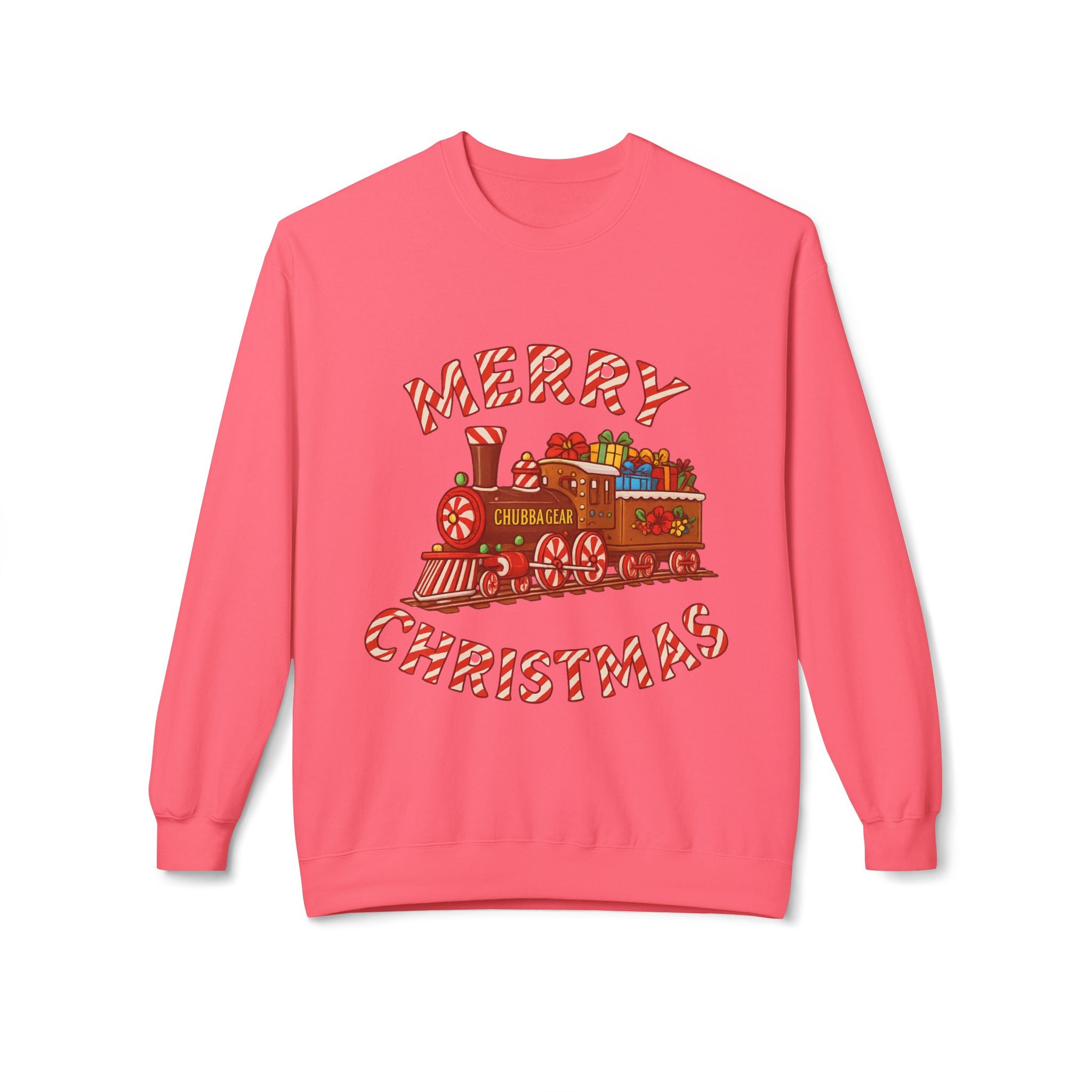 Christmas Train Sweatshirt — 'Merry Christmas' Holiday Crewneck