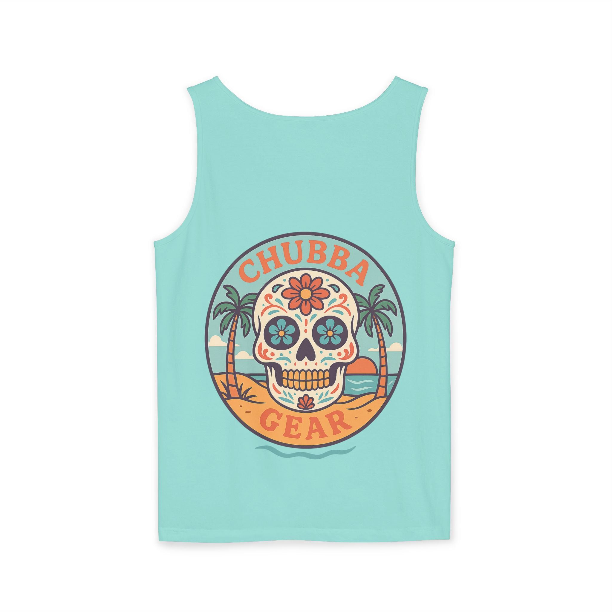 CHUBBA GEAR Skull Beach Tank Top | Graphic Summer Surf Tank