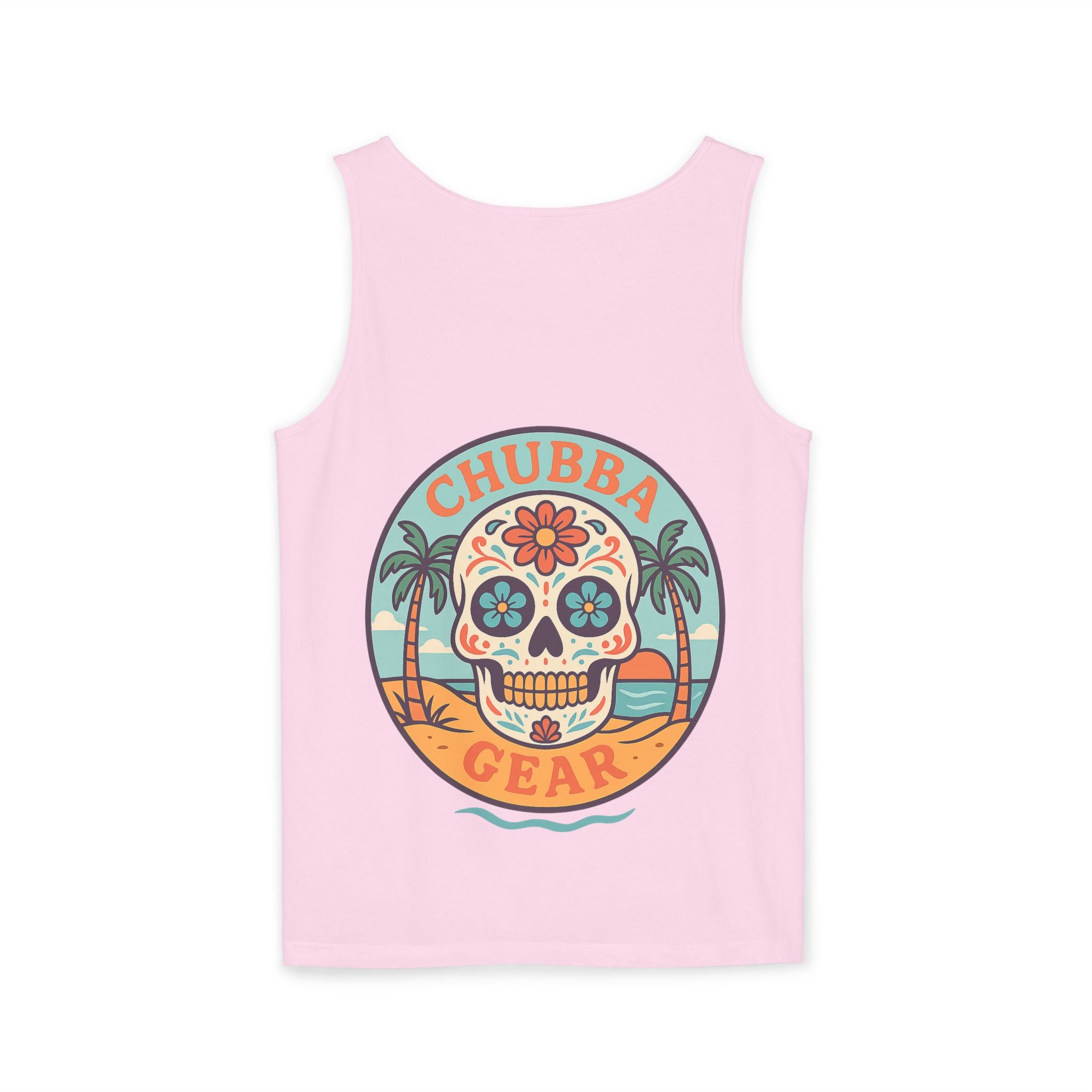 CHUBBA GEAR Skull Beach Tank Top | Graphic Summer Surf Tank