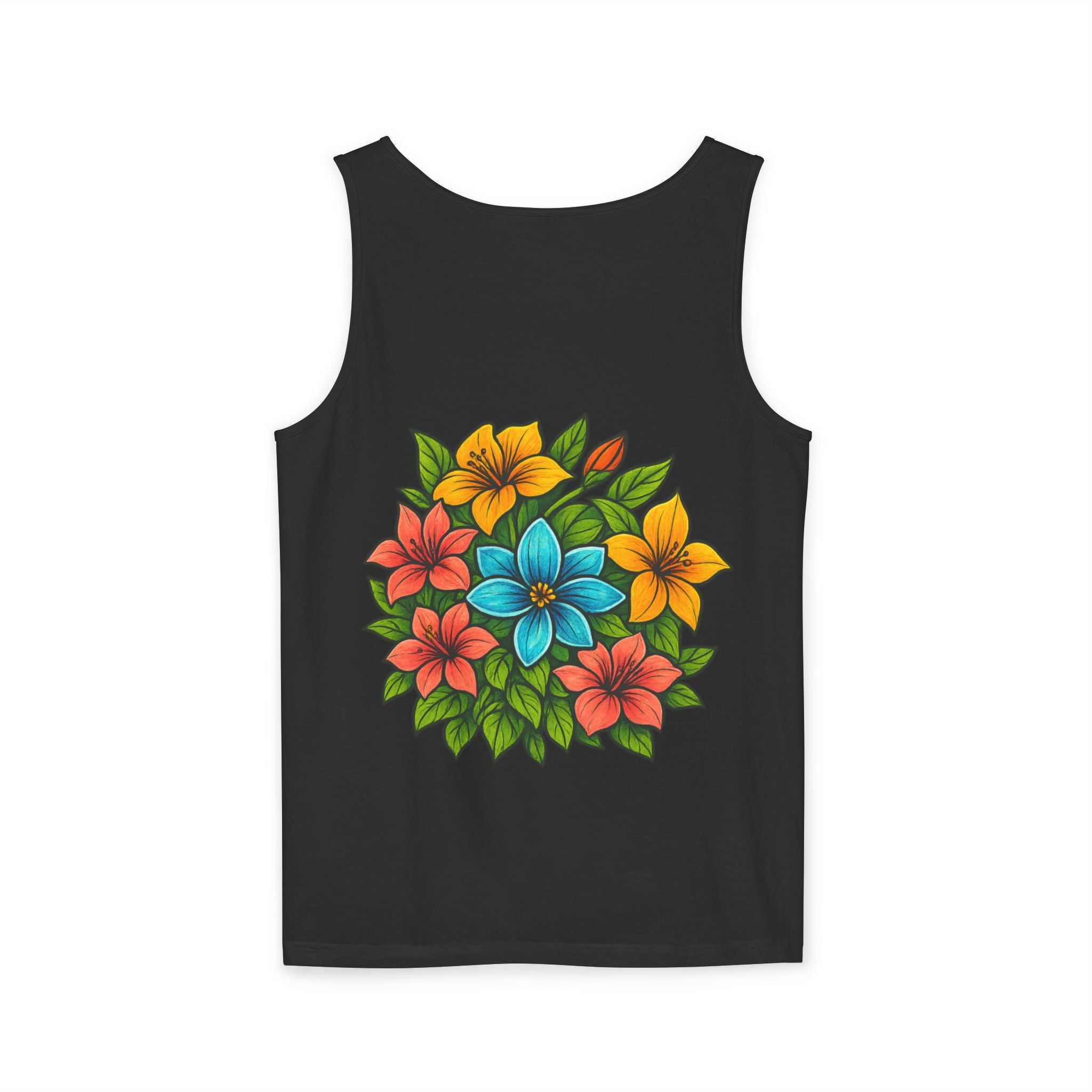 CHUBBA GEAR Floral Monogram Tank Top Tropical Wreath