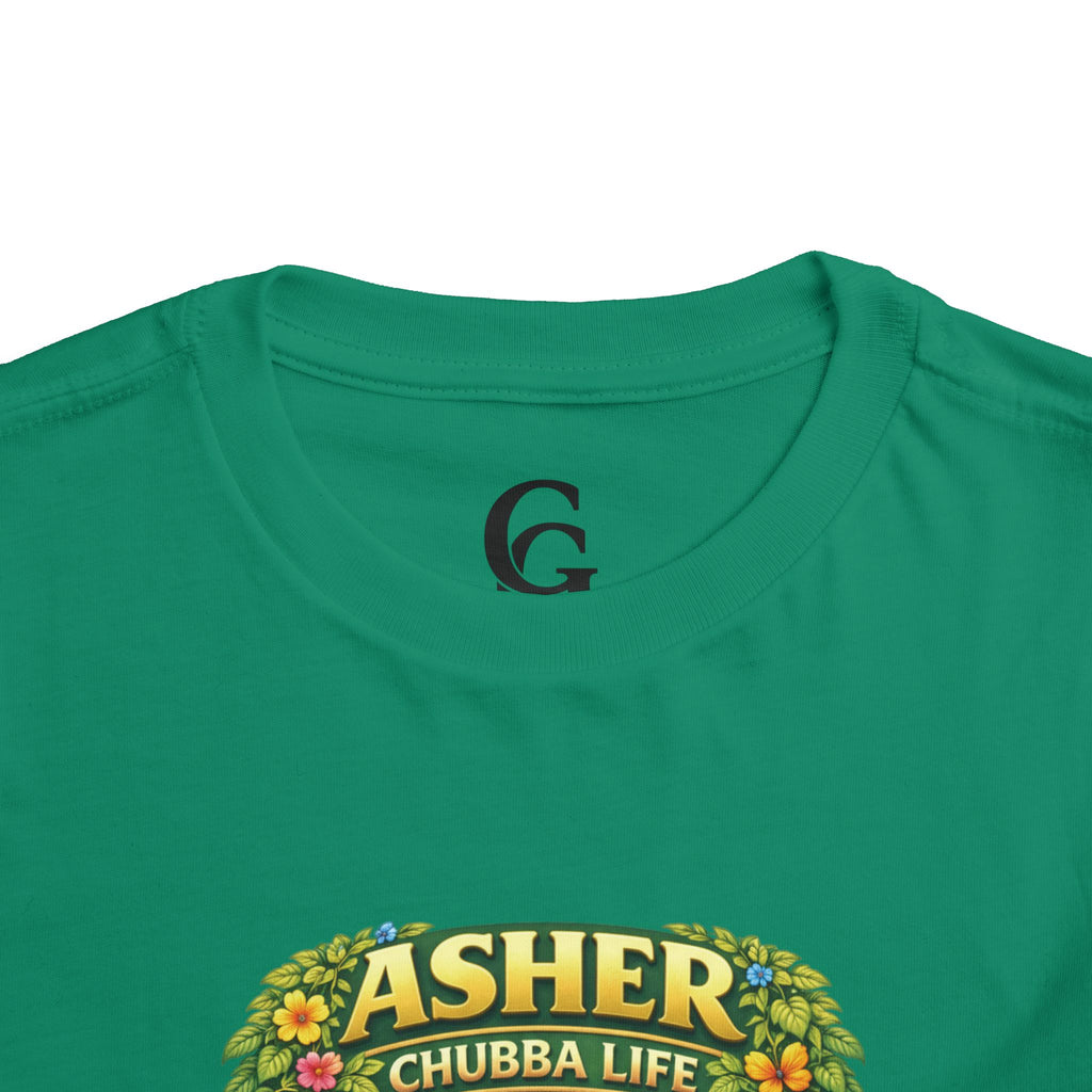 CHUBBA GEAR Asher Chubby Monkey Toddler Tee - Cute Jungle Baby Monkey Shirt