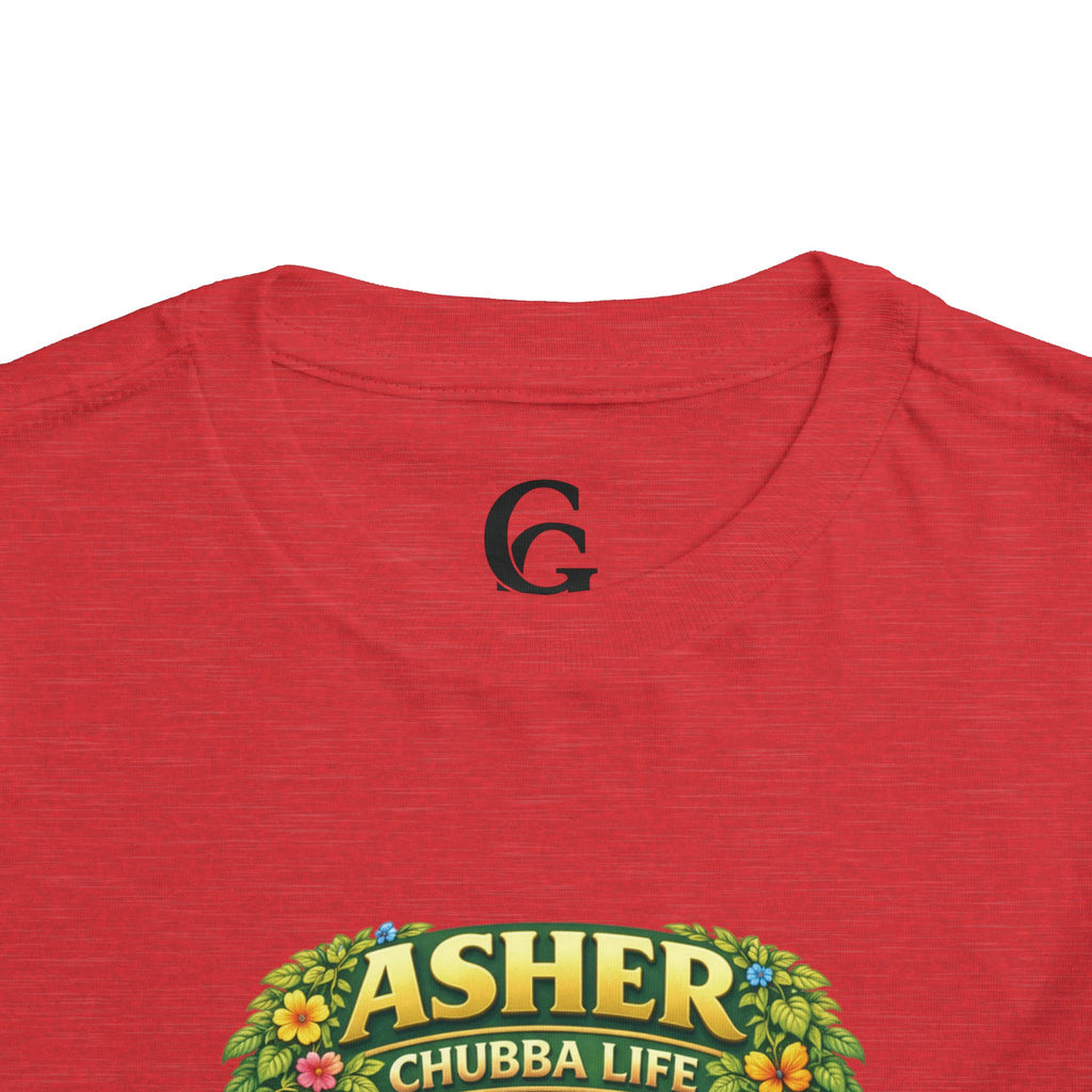 CHUBBA GEAR Asher Chubby Monkey Toddler Tee - Cute Jungle Baby Monkey Shirt