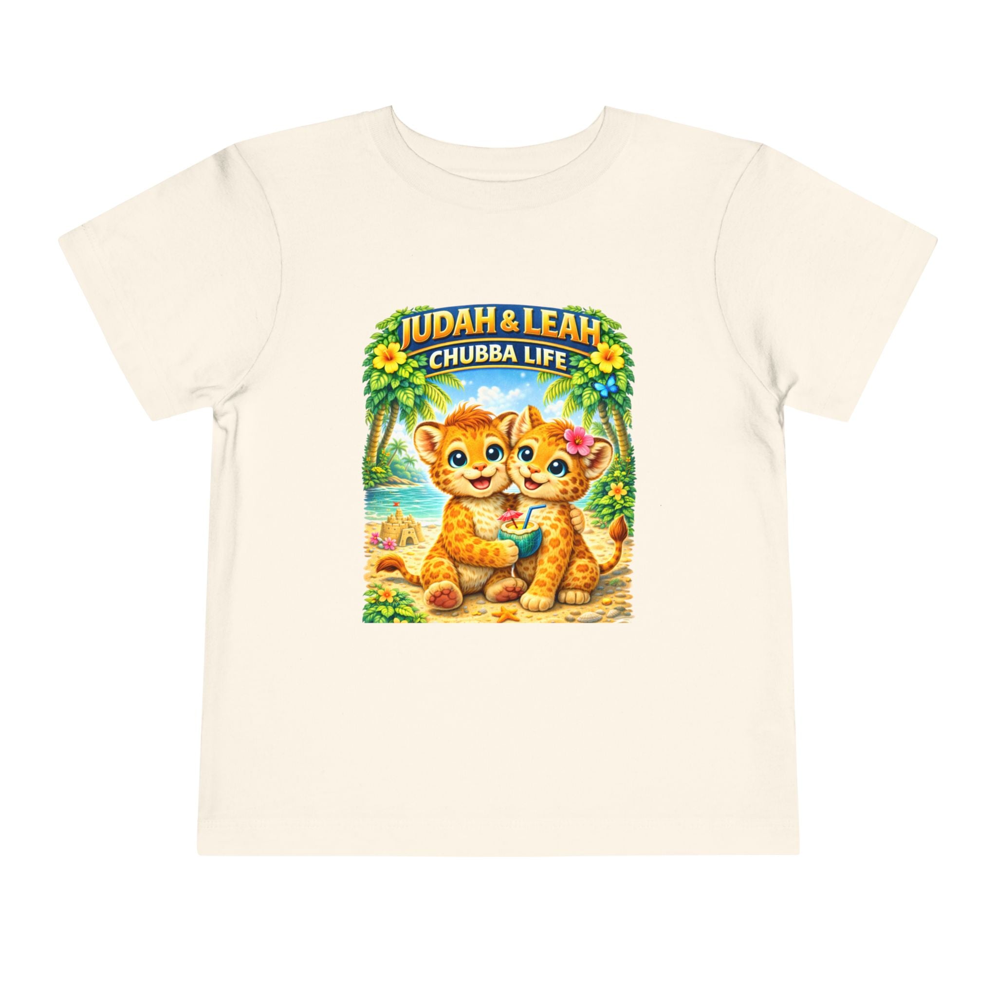 CHUBBA GEAR Toddler Tee - "Judah & Leah Chubba Life" Cute Matching lion cubs Graphic Shirt