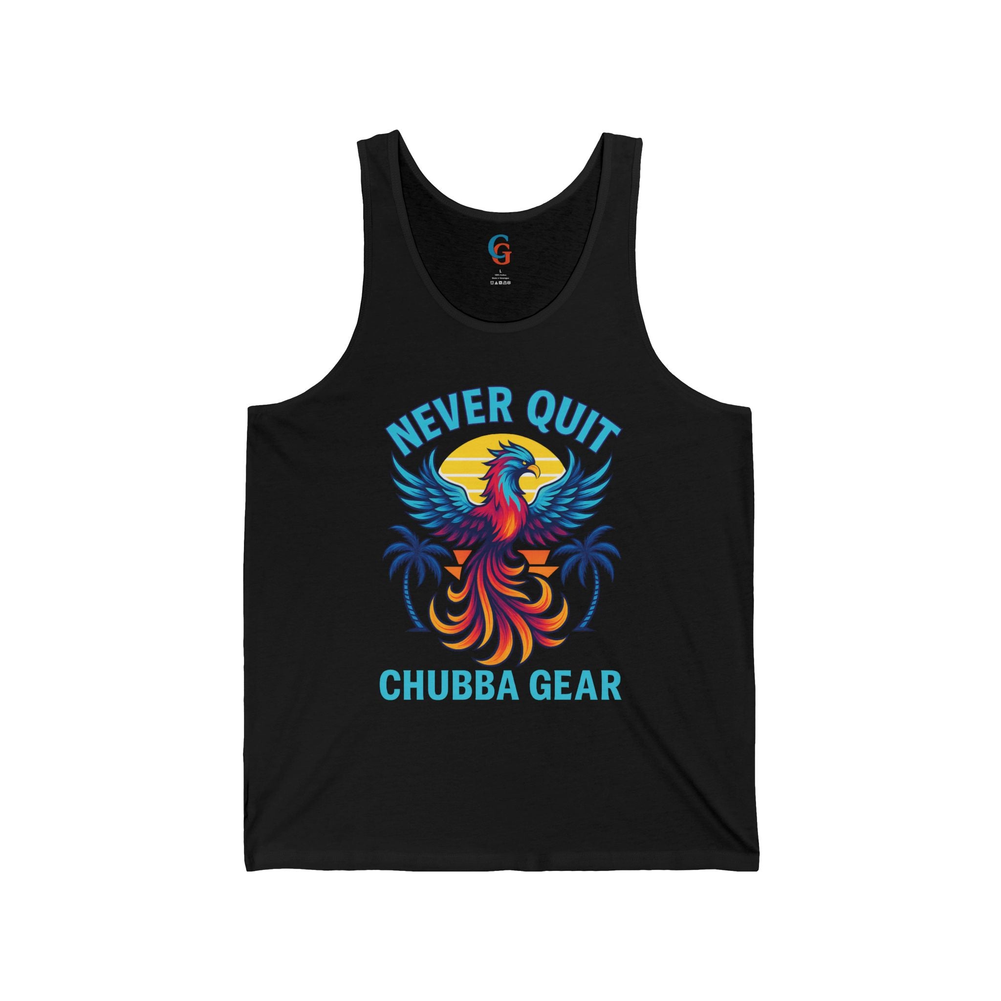 CHUBBA GEAR Never Quit Phoenix Tank Top – Motivational Summer Tank