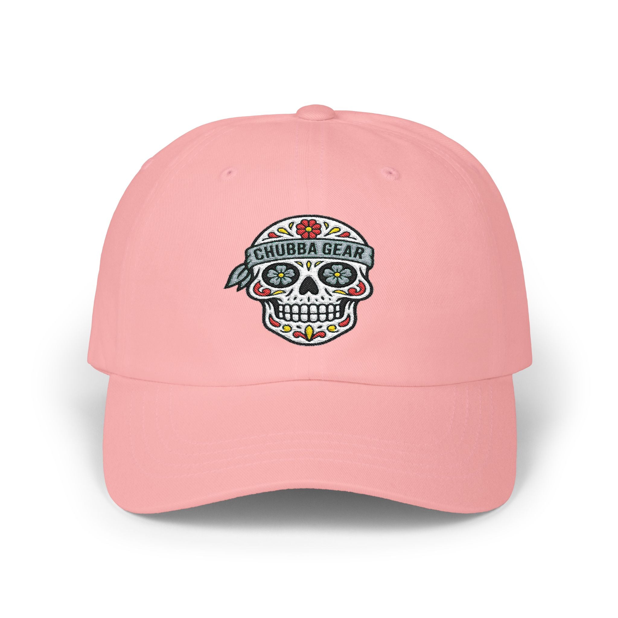 CHUBBA GEAR Baseball Cap – Embroidered Sugar Skull