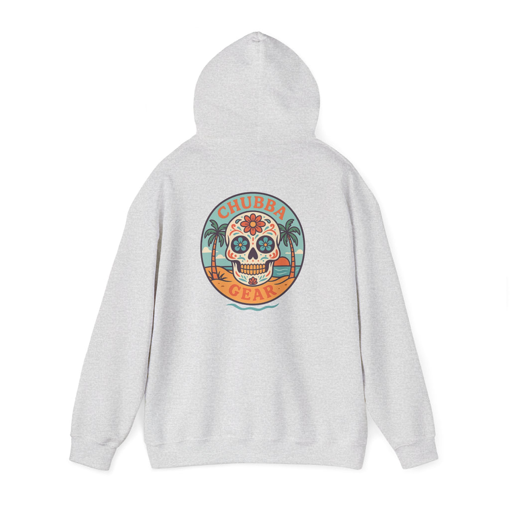 CHUBBA GEAR Sugar Skull Hoodie | Retro Beach Day of the Dead