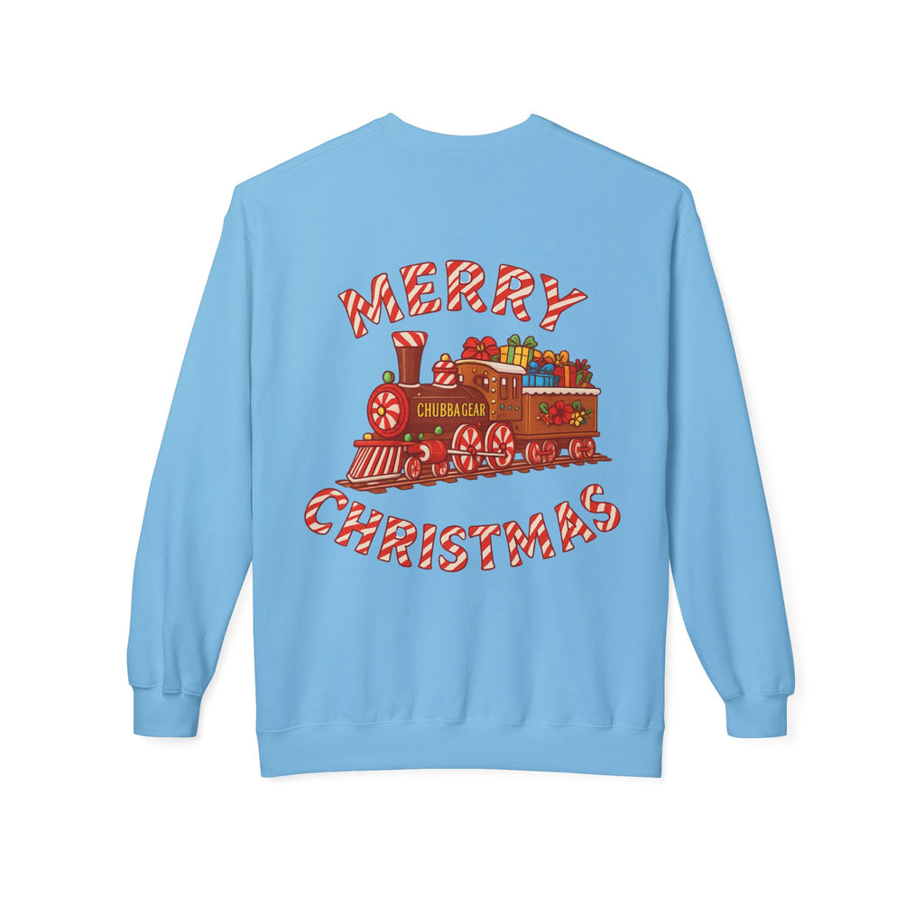 CHUBBA GEAR Christmas Train Sweatshirt - Merry Christmas Holiday Crewneck