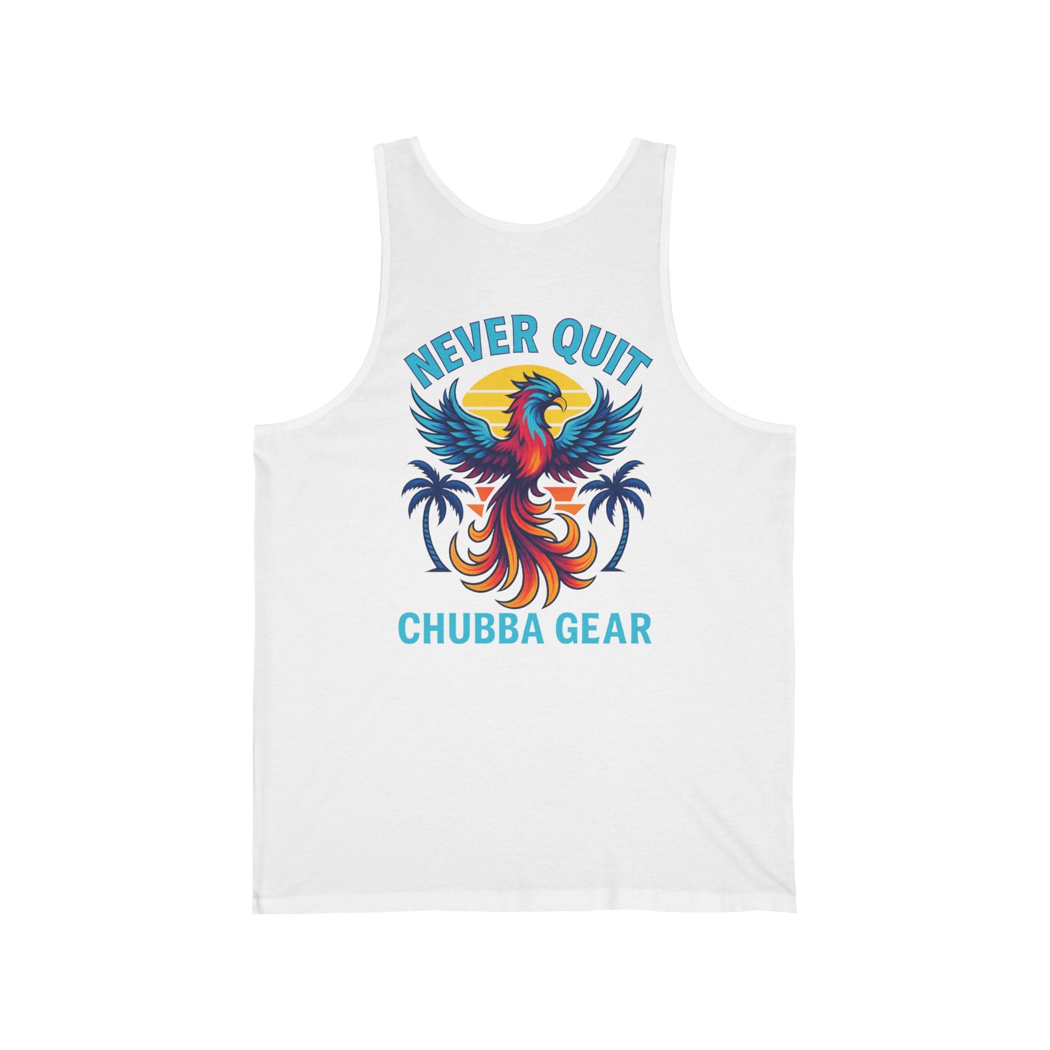 CHUBBA GEAR Never Quit Phoenix Tank Top – Motivational Summer Tank