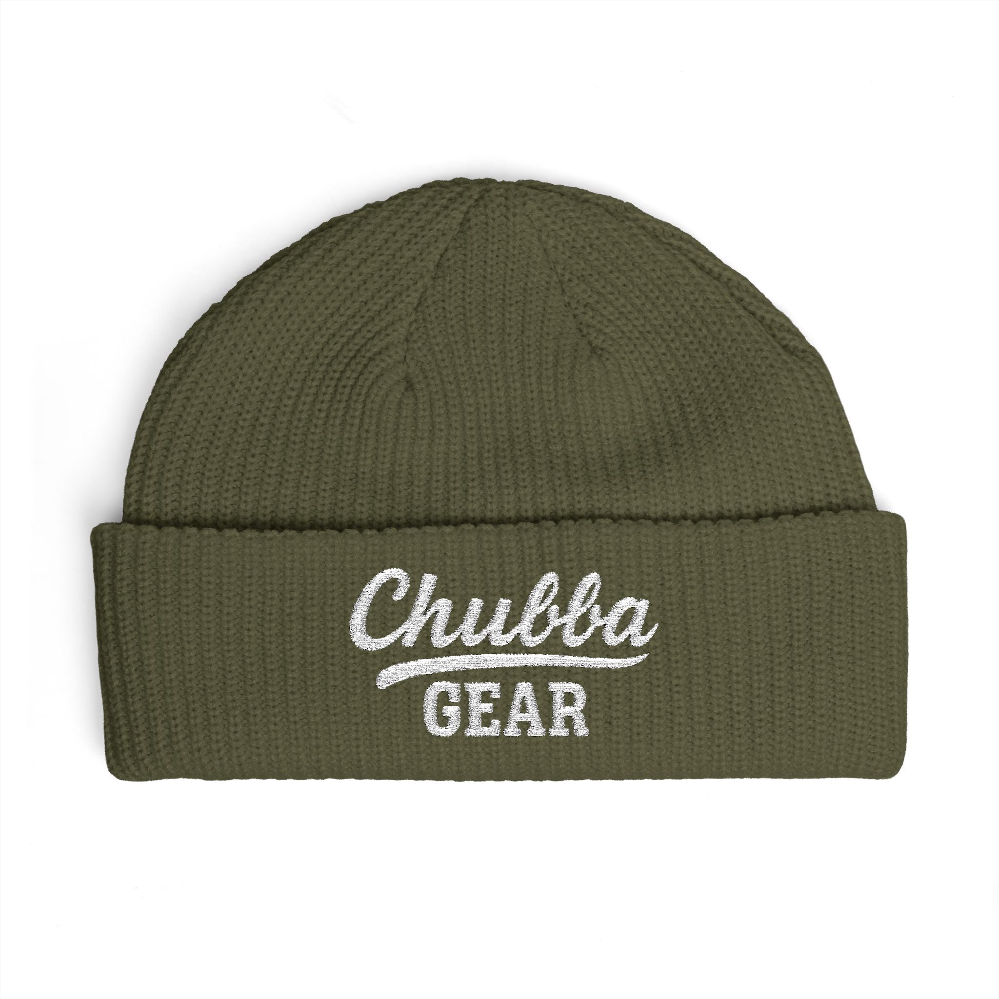 CHUBBA GEAR Cuff Beanie:  Embroidered Knit Hat — Warm Casual Streetwear Beanie