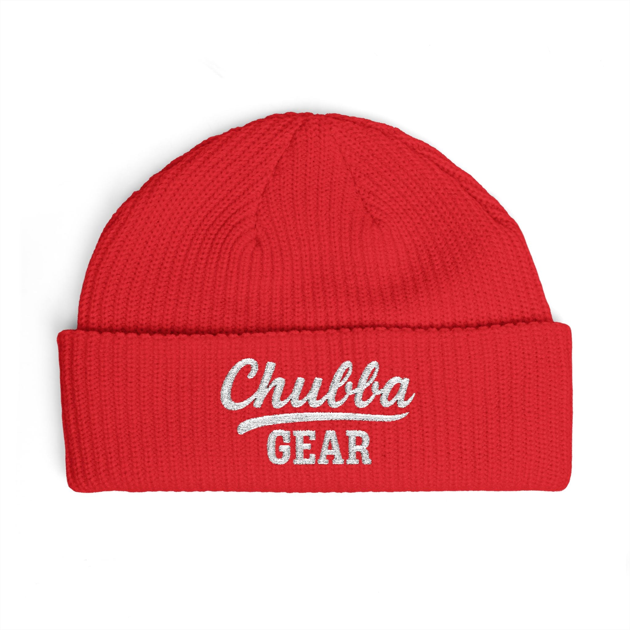 CHUBBA GEAR Cuff Beanie:  Embroidered Knit Hat — Warm Casual Streetwear Beanie