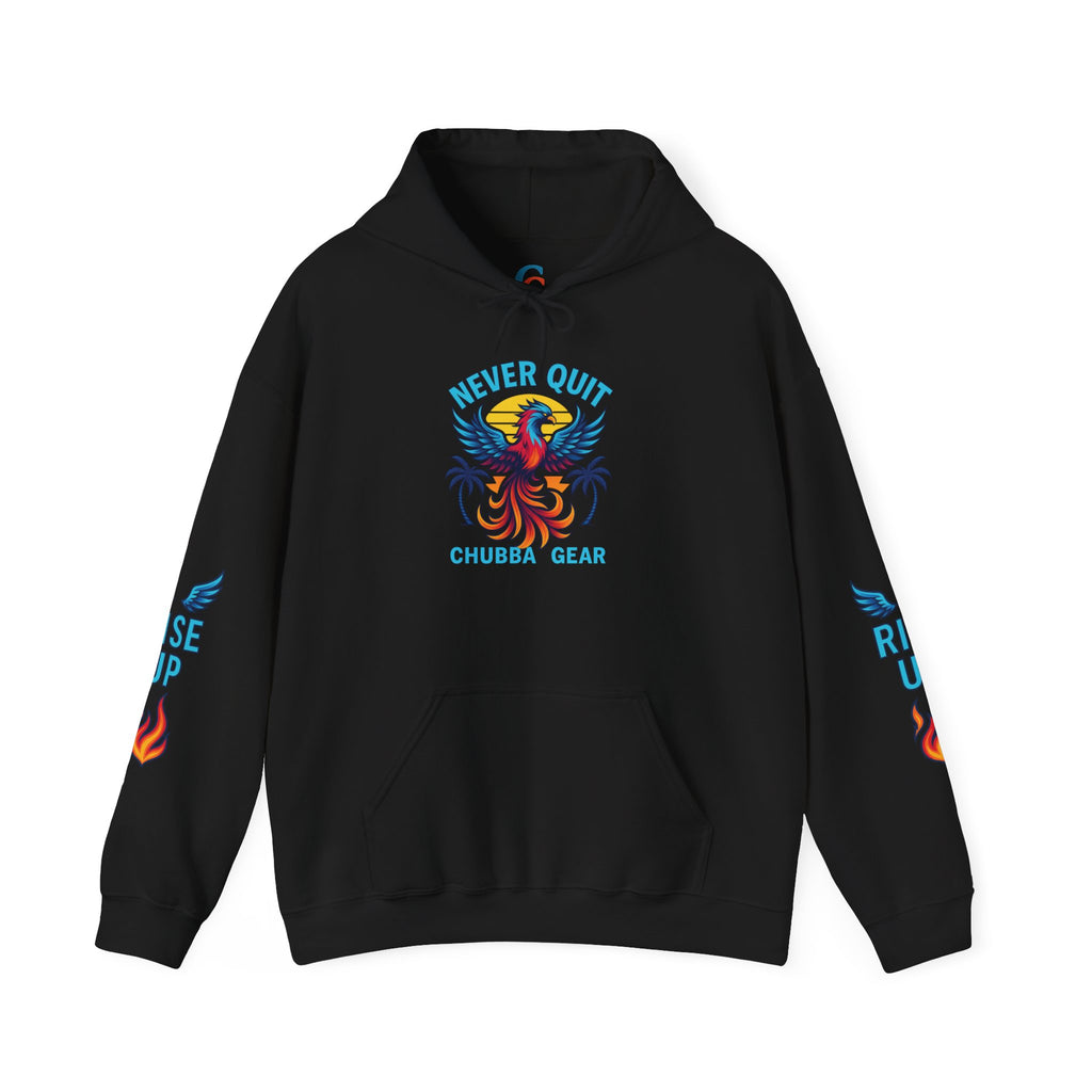 CHUBBA GEAR Phoenix Never Quit Motivational Hoodie