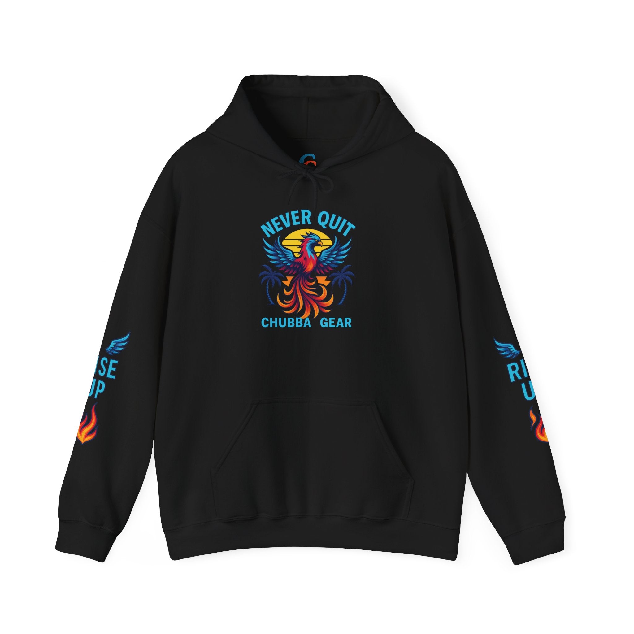 CHUBBA GEAR Phoenix Never Quit Motivational Hoodie
