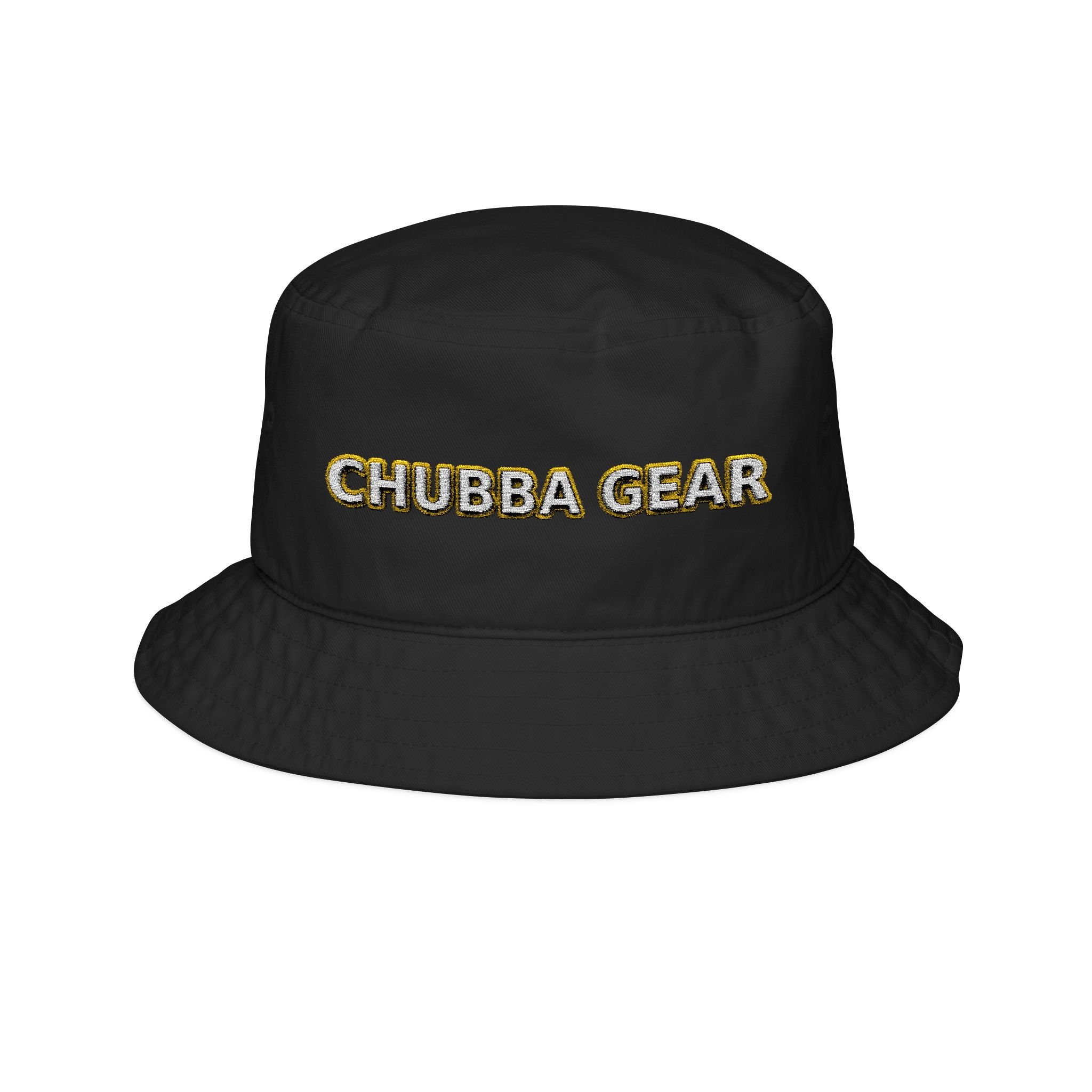 Hat-Embroidered 'CHUBBA GEAR'  Bucket Hat — Casual Streetwear Sun Hat