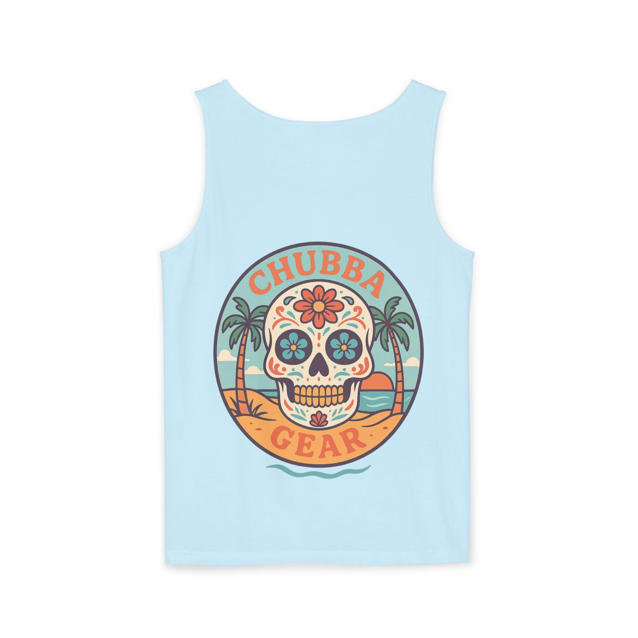 CHUBBA GEAR Skull Beach Tank Top | Graphic Summer Surf Tank