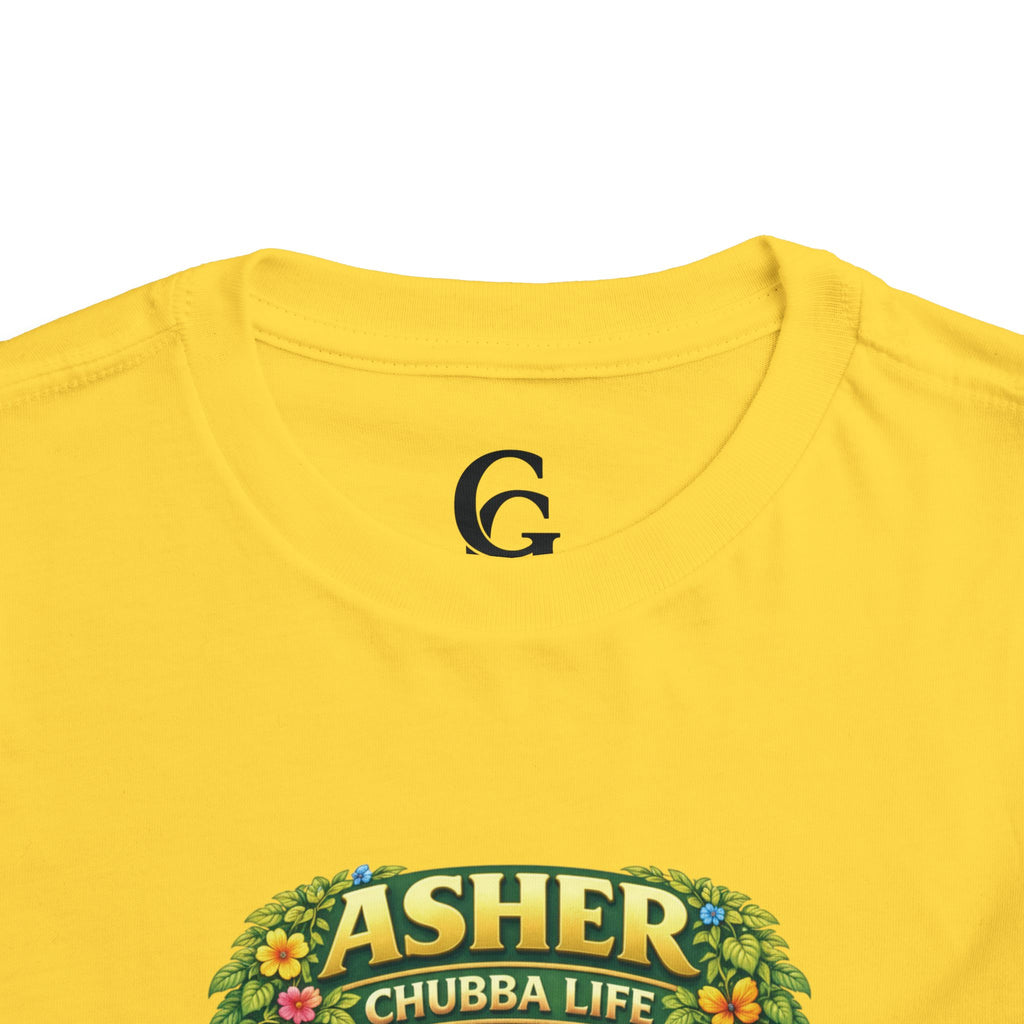 CHUBBA GEAR Asher Chubby Monkey Toddler Tee - Cute Jungle Baby Monkey Shirt