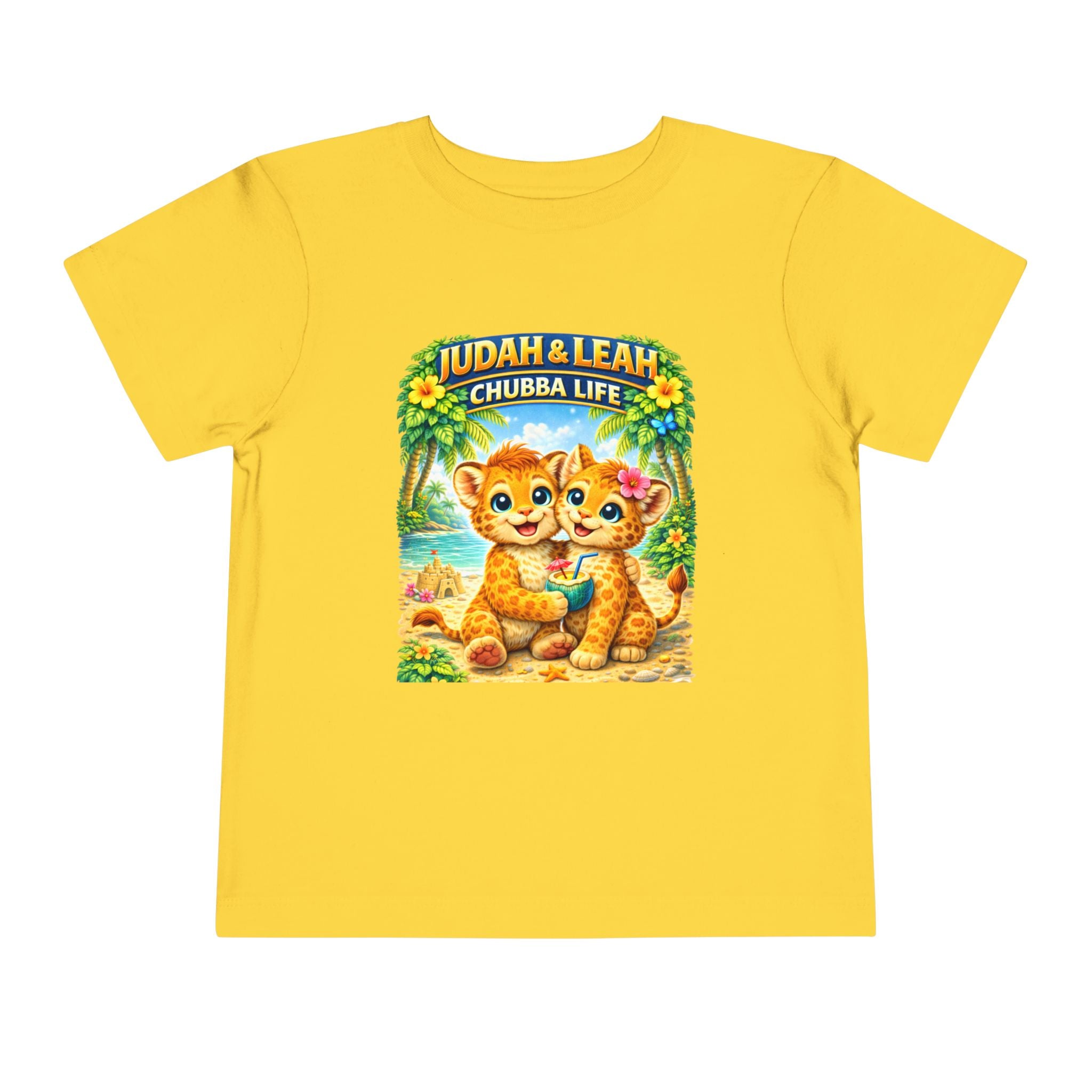 CHUBBA GEAR Toddler Tee - "Judah & Leah Chubba Life" Cute Matching lion cubs Graphic Shirt