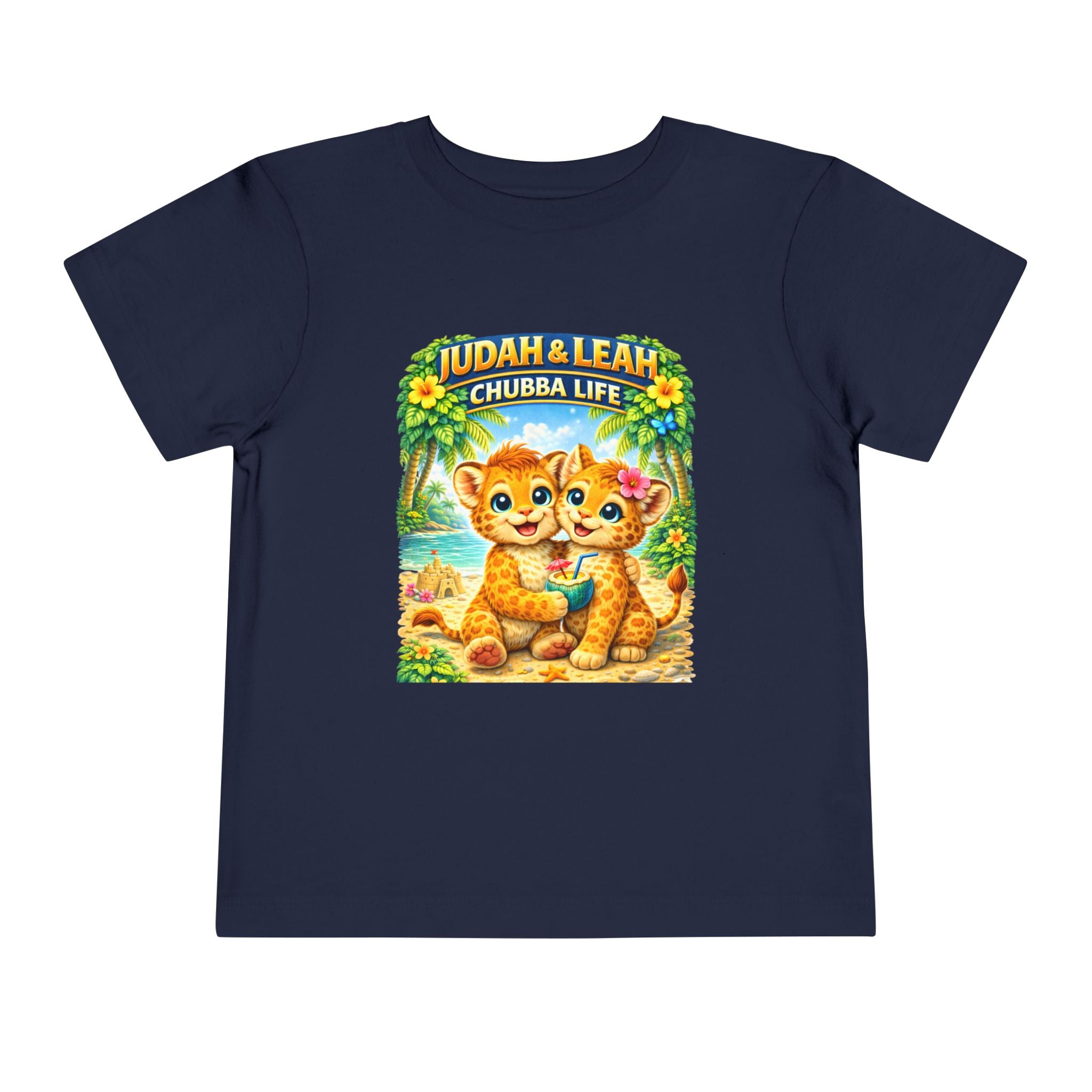 CHUBBA GEAR Toddler Tee - "Judah & Leah Chubba Life" Cute Matching lion cubs Graphic Shirt