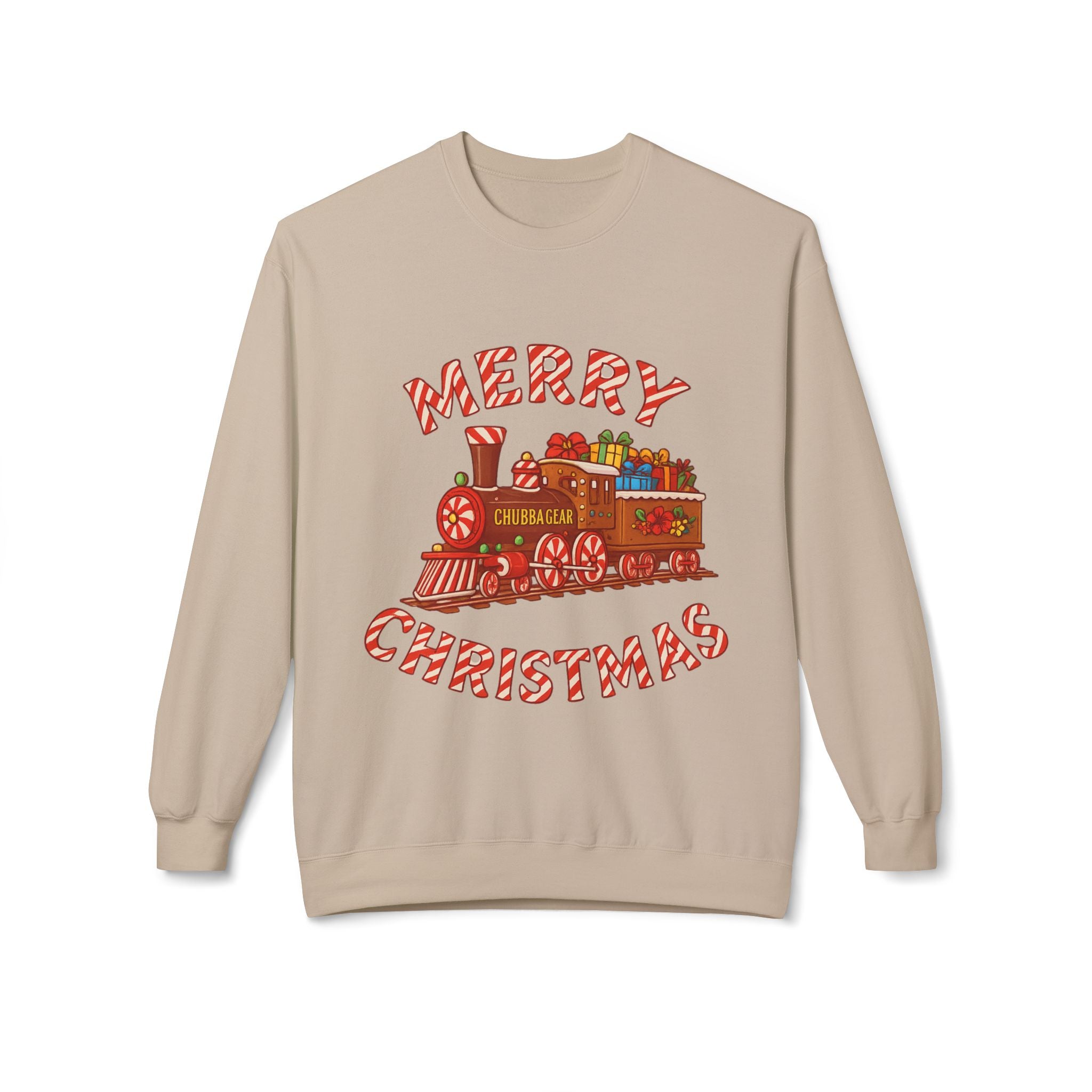 Christmas Train Sweatshirt — 'Merry Christmas' Holiday Crewneck