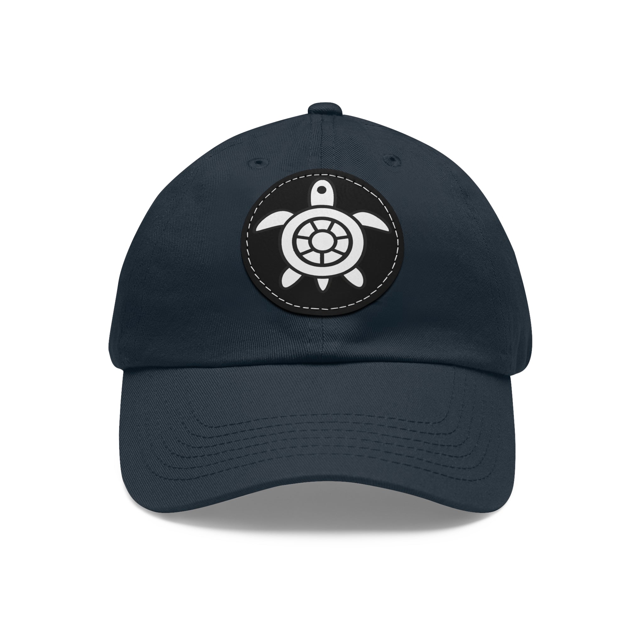 CHUBBA GEAR Turtle Patch Dad Hat – Leather Round Emblem Coastal Cap