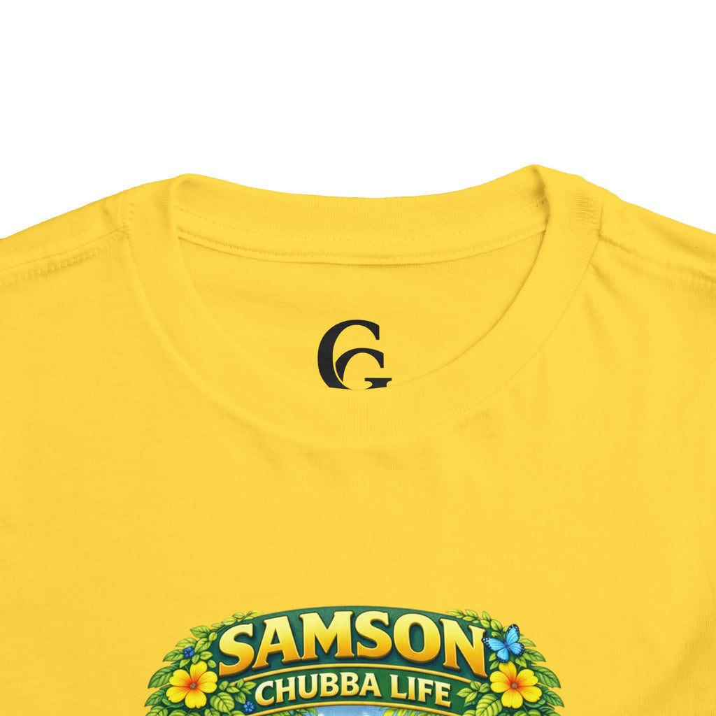 CHUBBA GEAR Samson Chubba Life Toddler Tee - Cute Tropical Orangutan Shirt for Kids