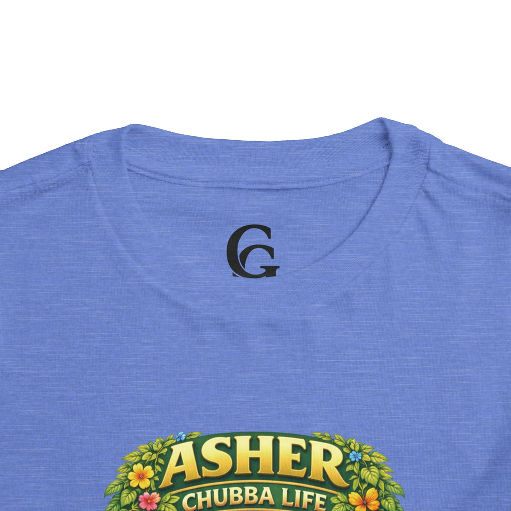 CHUBBA GEAR Asher Chubby Monkey Toddler Tee - Cute Jungle Baby Monkey Shirt