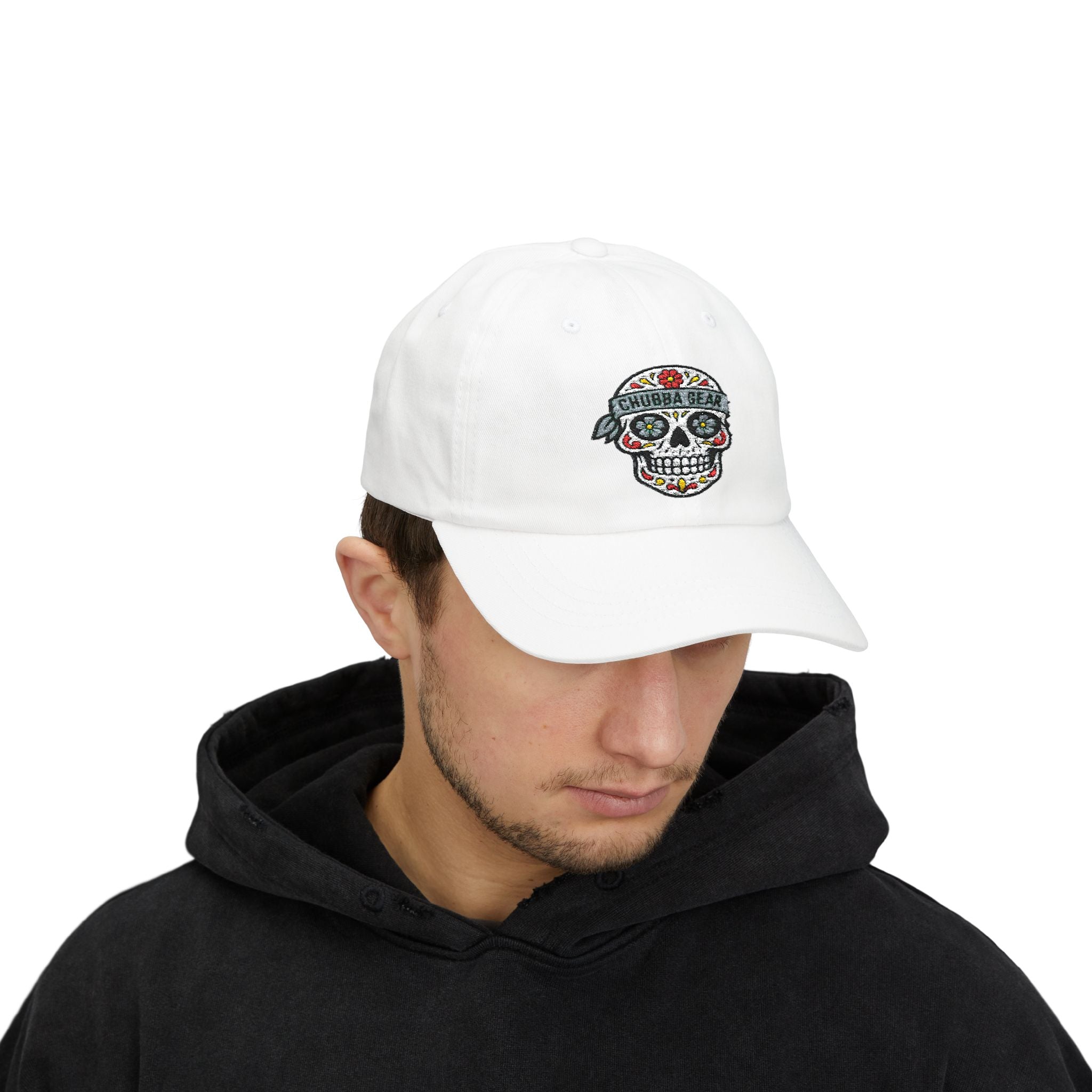 CHUBBA GEAR Baseball Cap – Embroidered Sugar Skull
