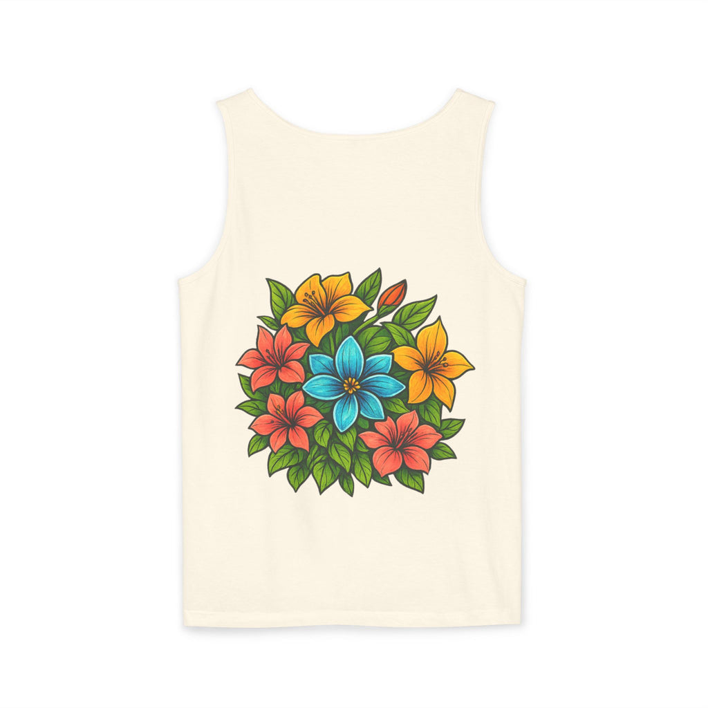 CHUBBA GEAR Floral Monogram Tank Top Tropical Wreath