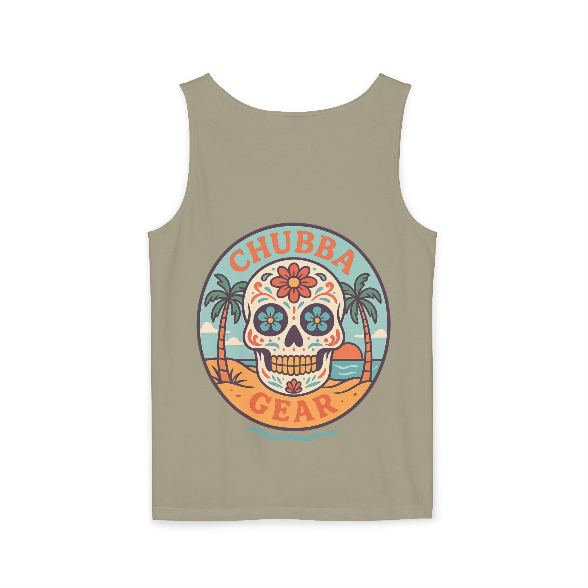 CHUBBA GEAR Skull Beach Tank Top | Graphic Summer Surf Tank