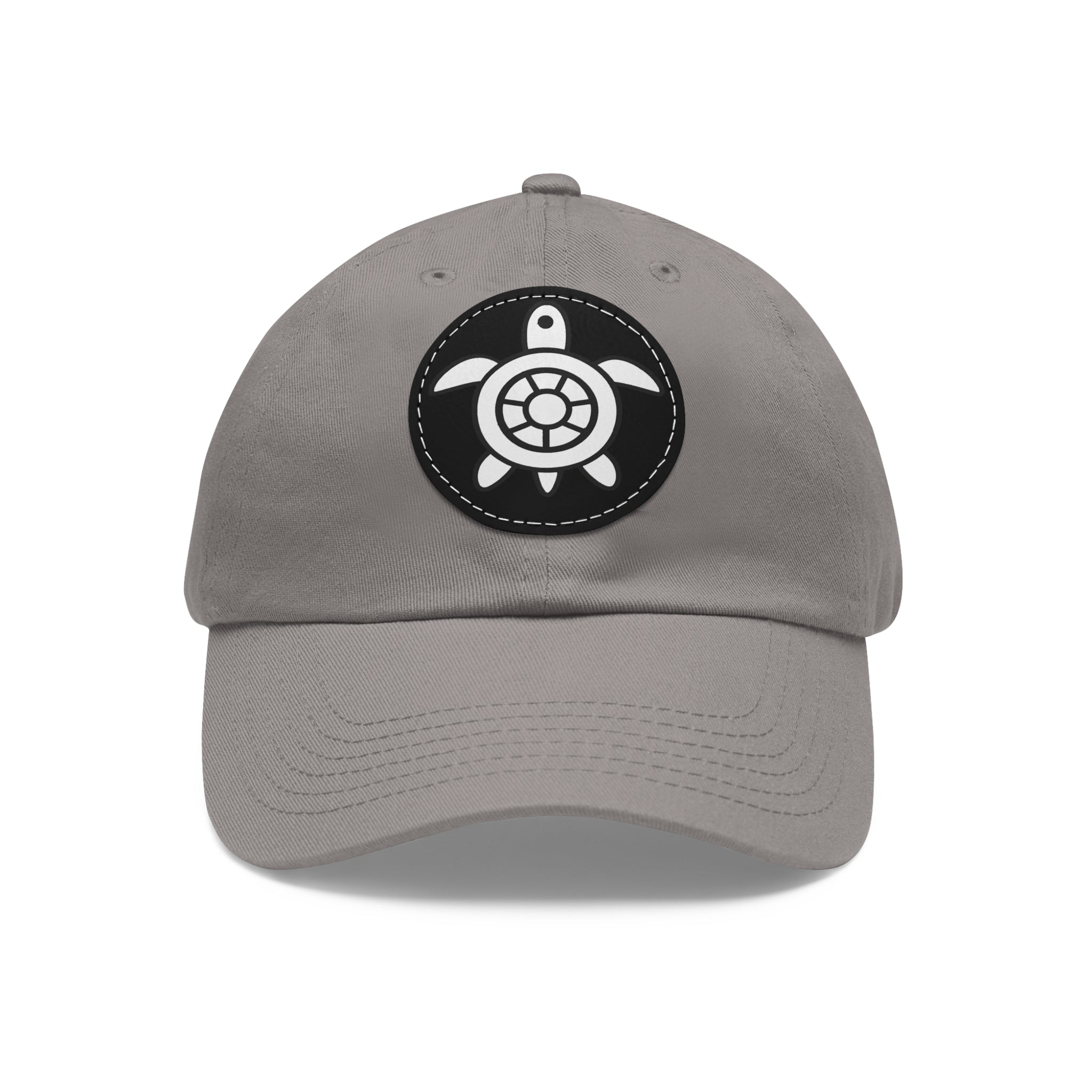CHUBBA GEAR Turtle Patch Dad Hat – Leather Round Emblem Coastal Cap