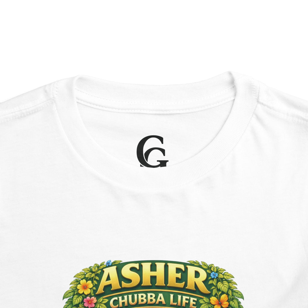 CHUBBA GEAR Asher Chubby Monkey Toddler Tee - Cute Jungle Baby Monkey Shirt