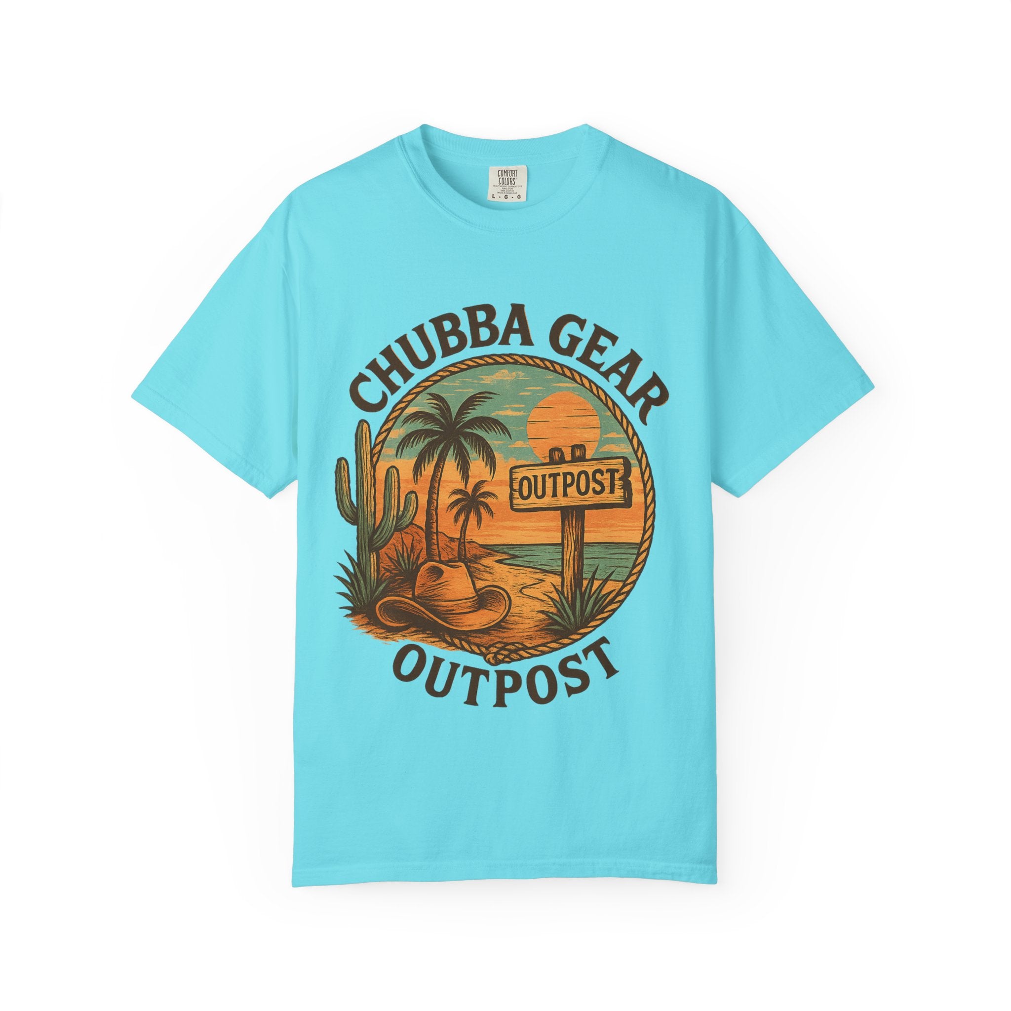 CHUBBA GEAR Outpost Sunset Desert Palm Graphic Tee