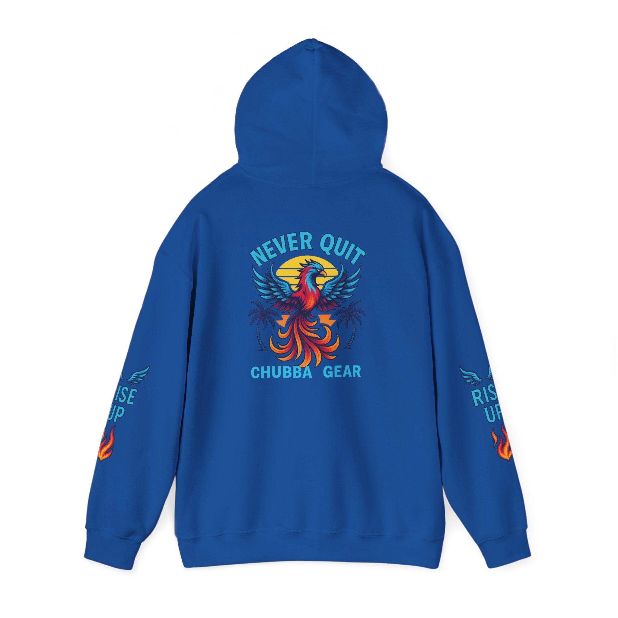 CHUBBA GEAR Phoenix Never Quit Motivational Hoodie