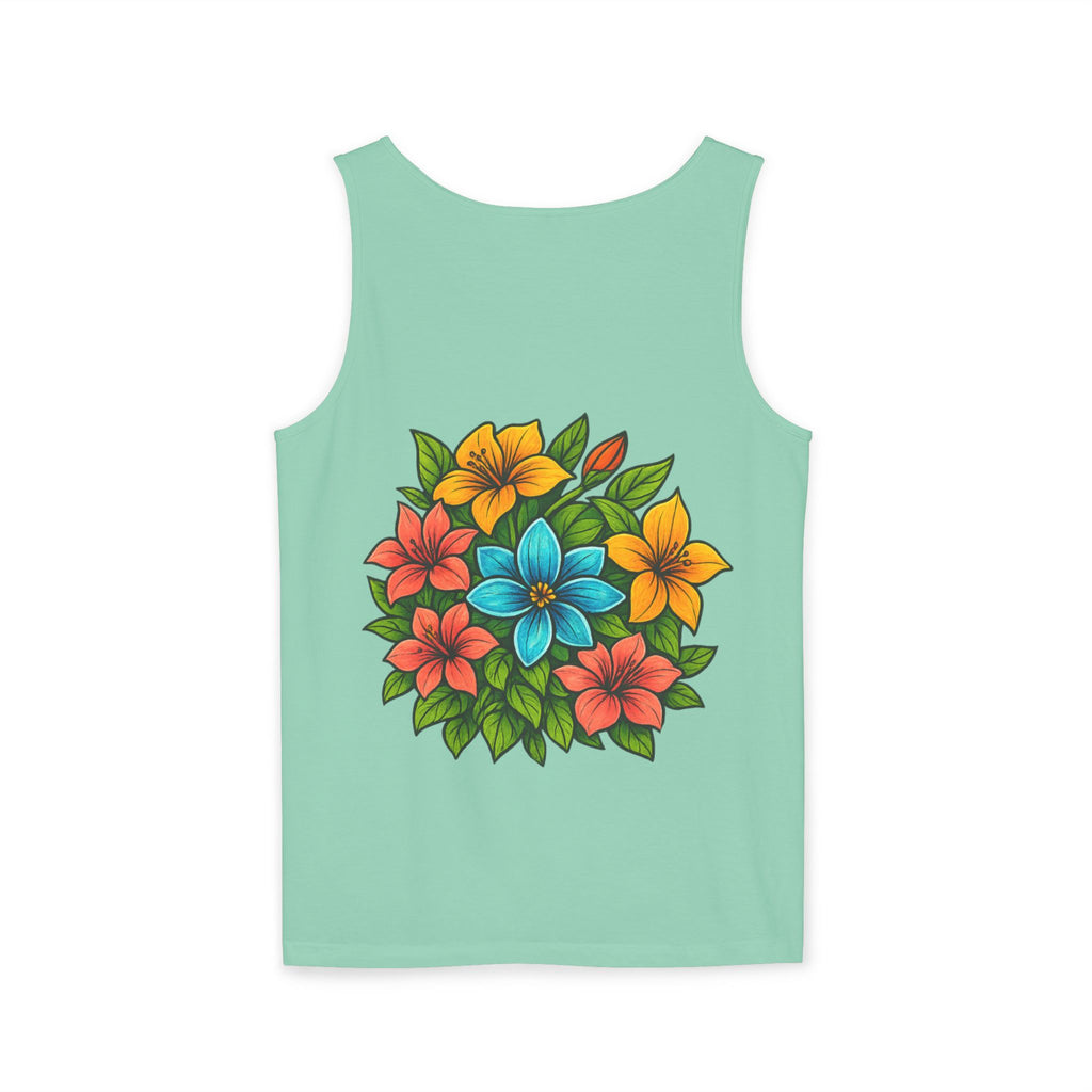 CHUBBA GEAR Floral Monogram Tank Top Tropical Wreath