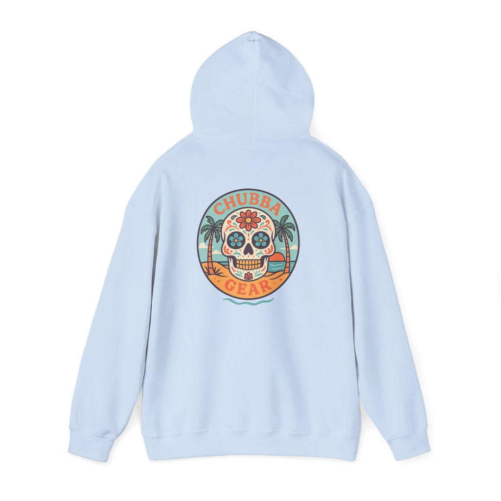 CHUBBA GEAR Sugar Skull Hoodie | Retro Beach Day of the Dead