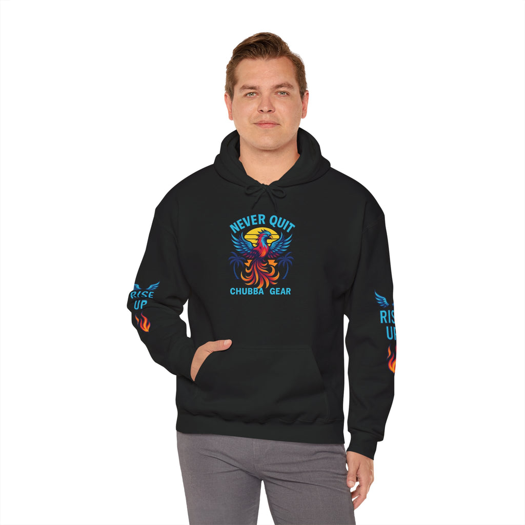 CHUBBA GEAR Phoenix Never Quit Motivational Hoodie
