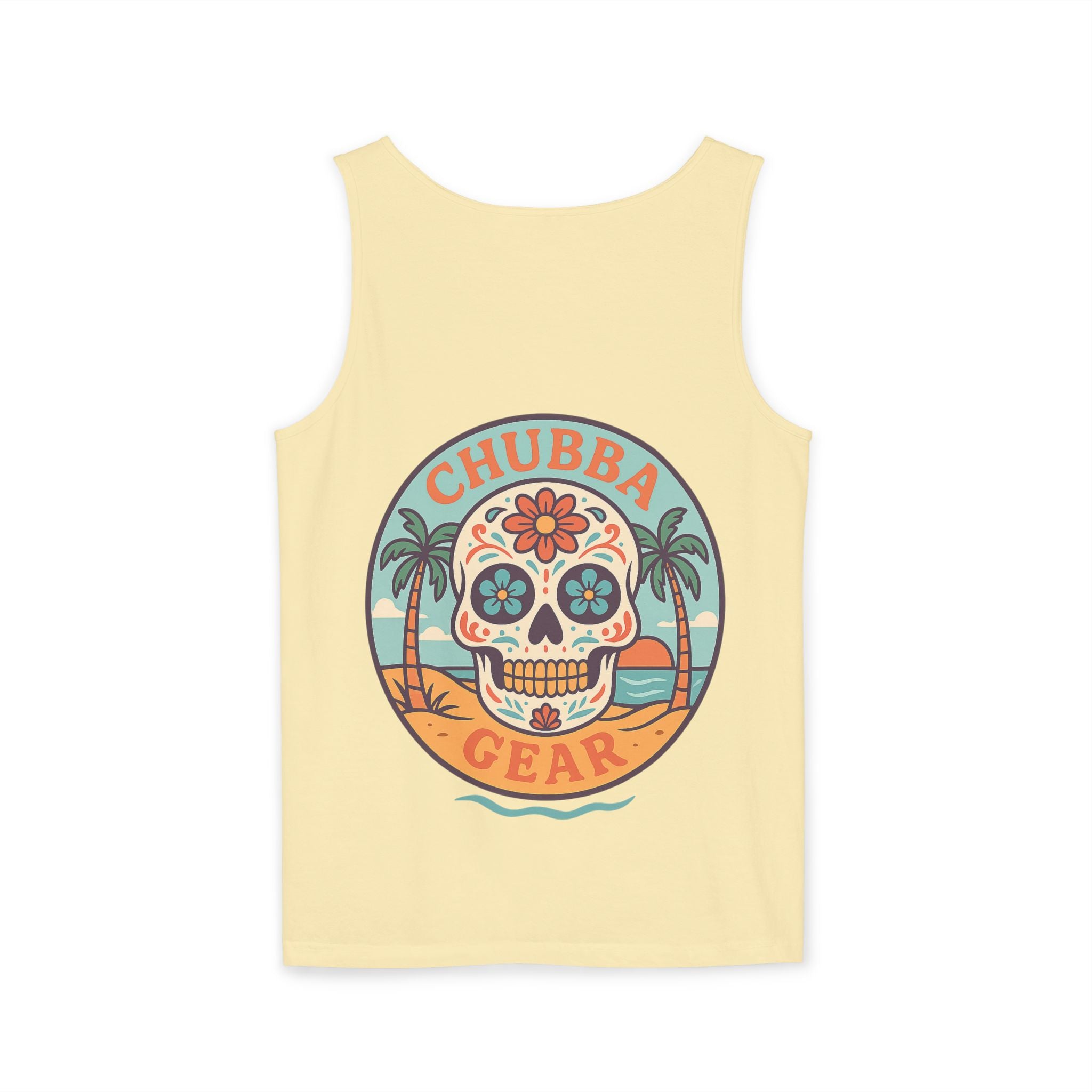 CHUBBA GEAR Skull Beach Tank Top | Graphic Summer Surf Tank