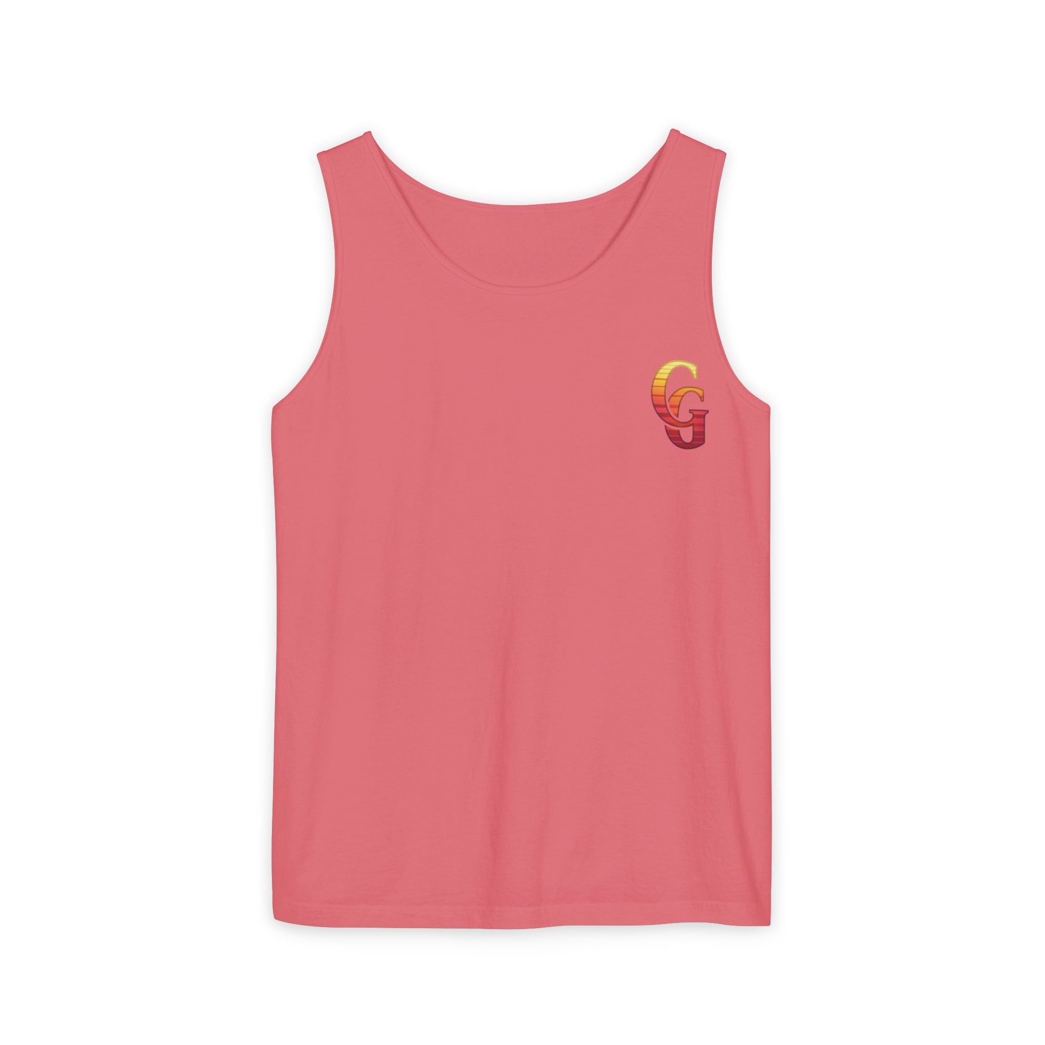 CHUBBA GEAR Sunset Wave Tank Top — Retro Sunset Beach Graphic Tank