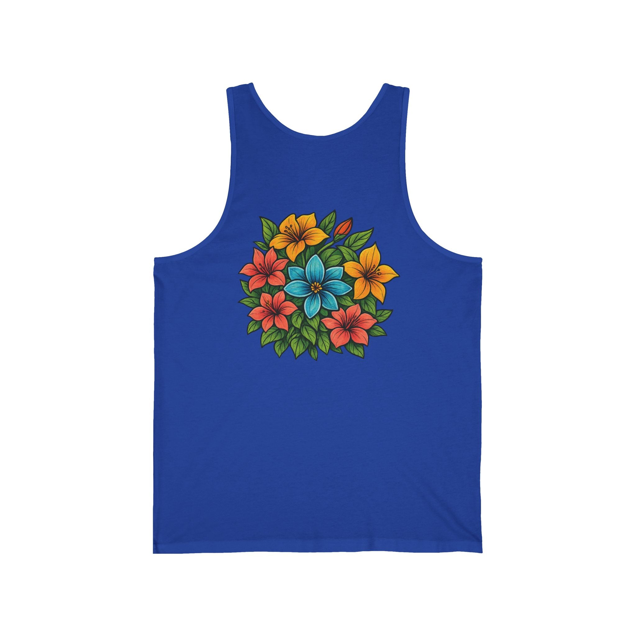 CHUBBA GEAR Floral Monogram Tank Top - Summer Flower Wreath