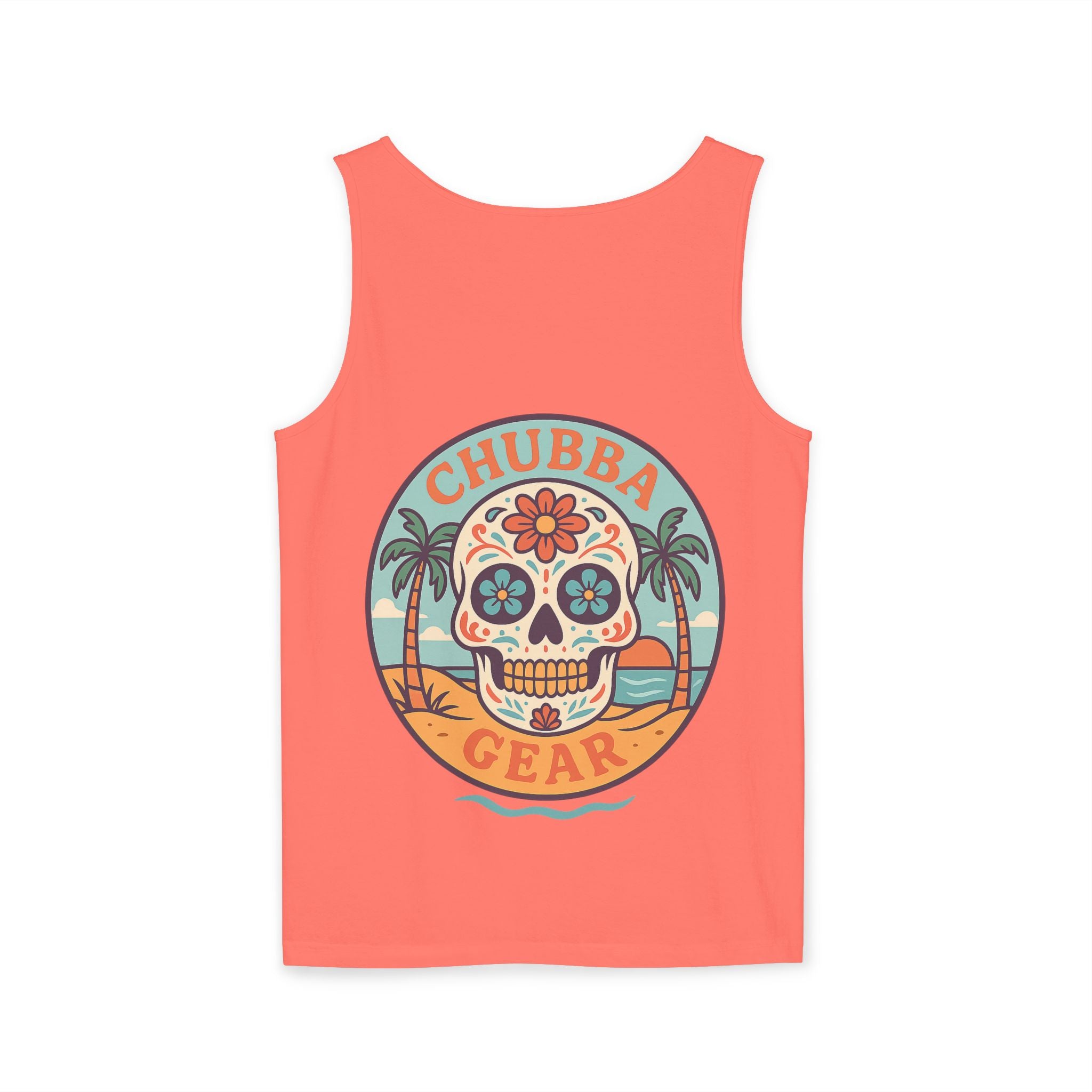 CHUBBA GEAR Skull Beach Tank Top | Graphic Summer Surf Tank